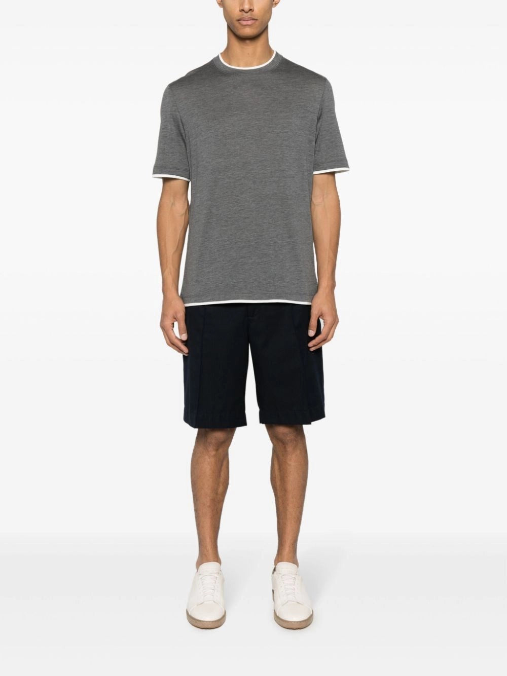 Brunello Cucinelli Men T-Shirt With Faux-Layering BRUNELLO CUCINELLI