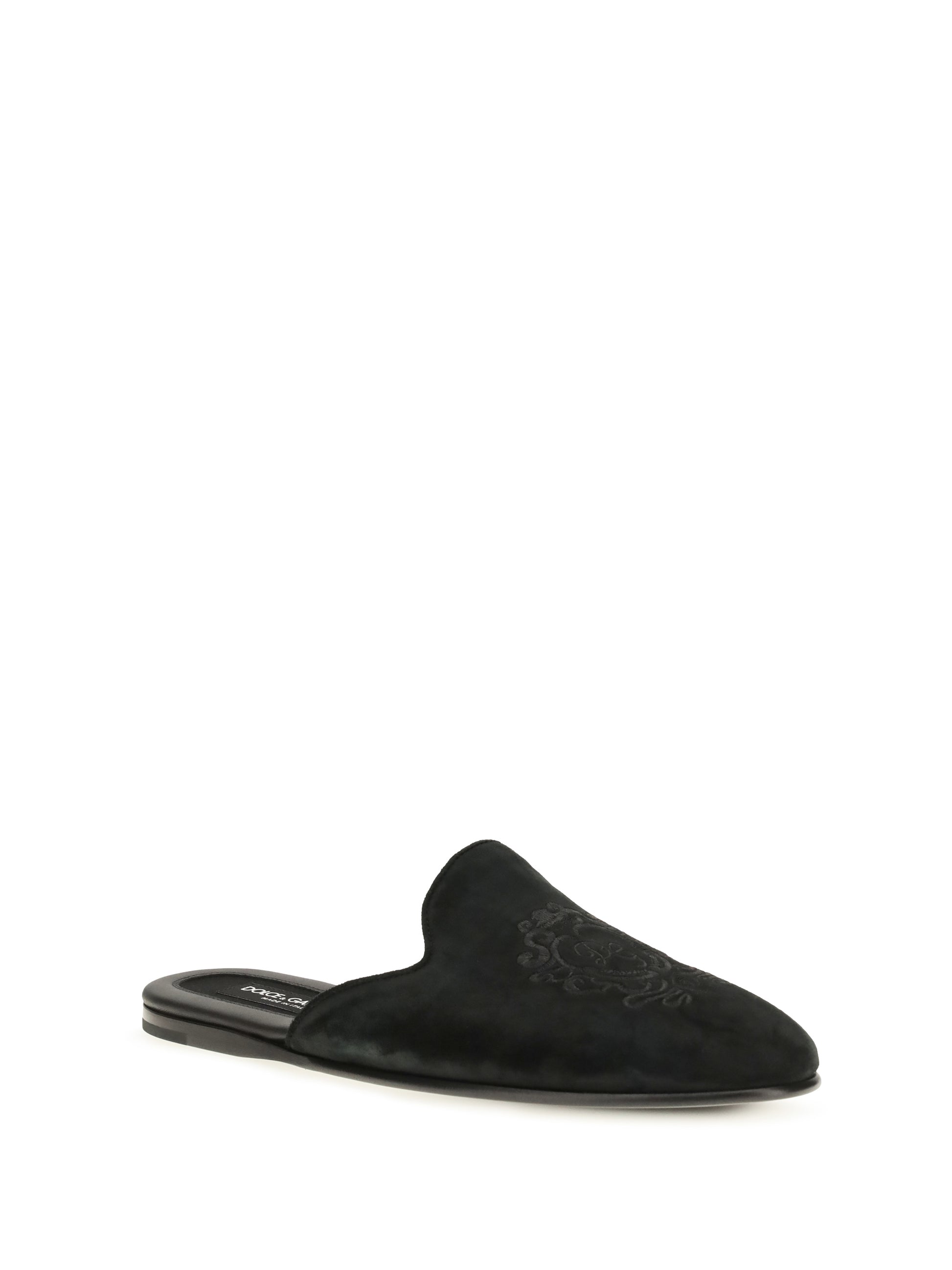 Dolce & Gabbana Men Calfskin Leather Mules DOLCE & GABBANA