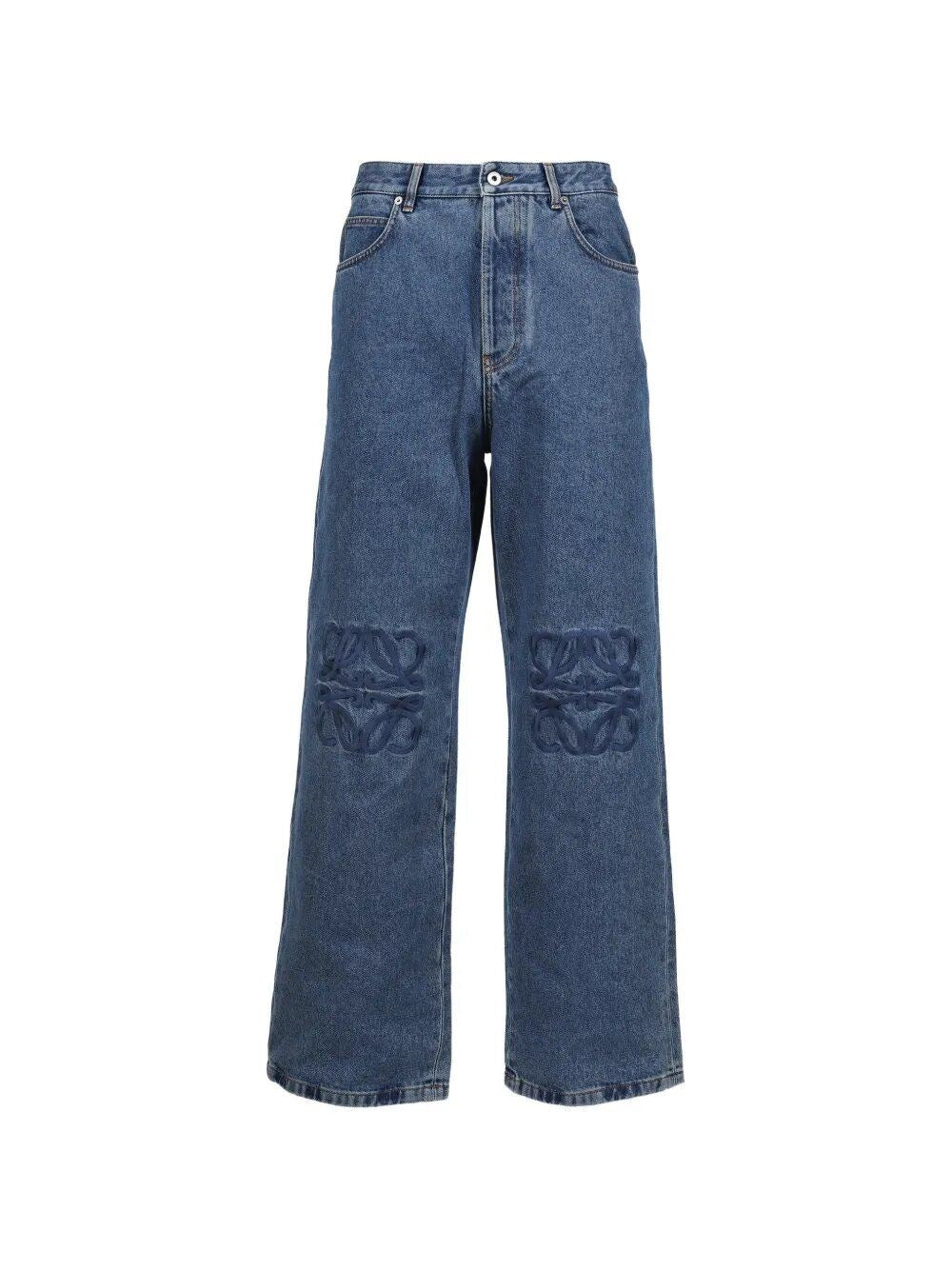 Loewe Men Anagram Baggy Denim Jeans LOEWE