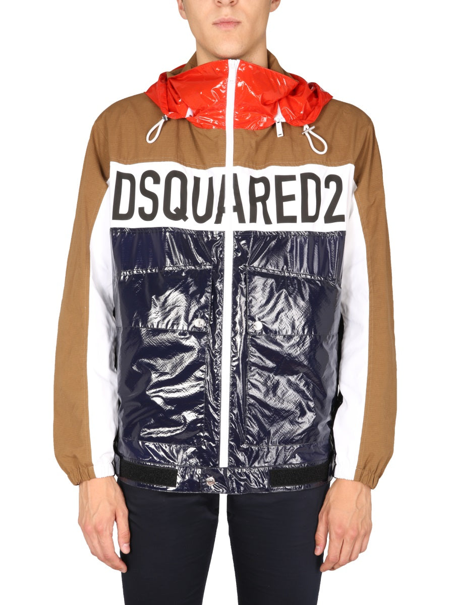 Dsquared Men Technical Fabric Bomber DSQUARED2