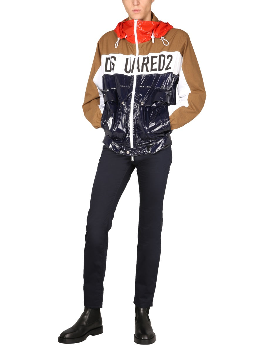 Dsquared Men Technical Fabric Bomber DSQUARED2