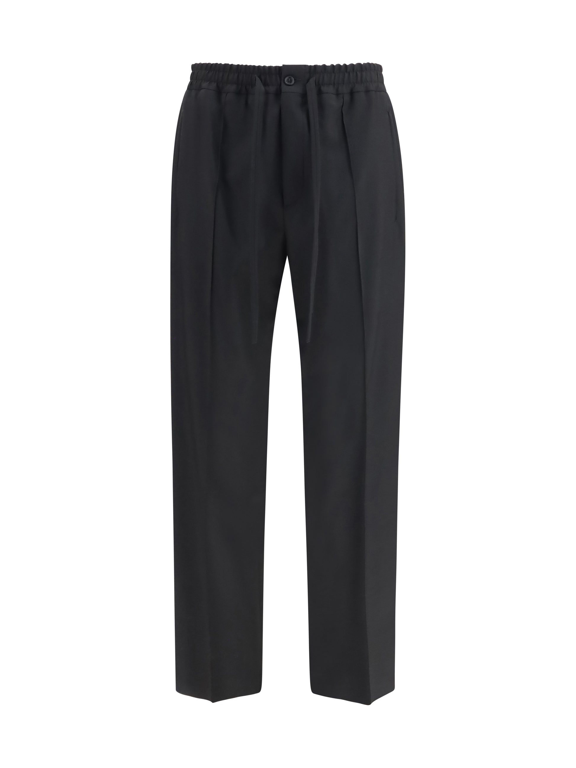 Valentino Men Vlogo Embroidered Cotton Gabardine Pants VALENTINO
