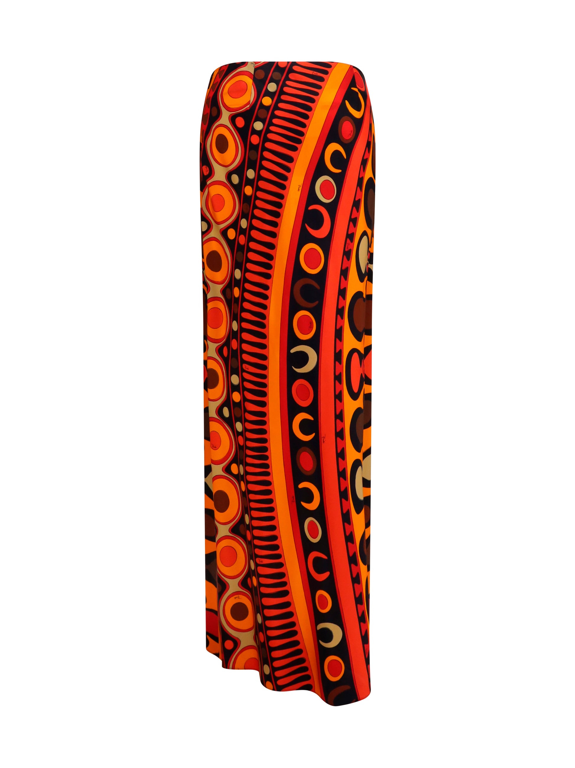 Pucci Women Satin Skirt With Solei Print PUCCI
