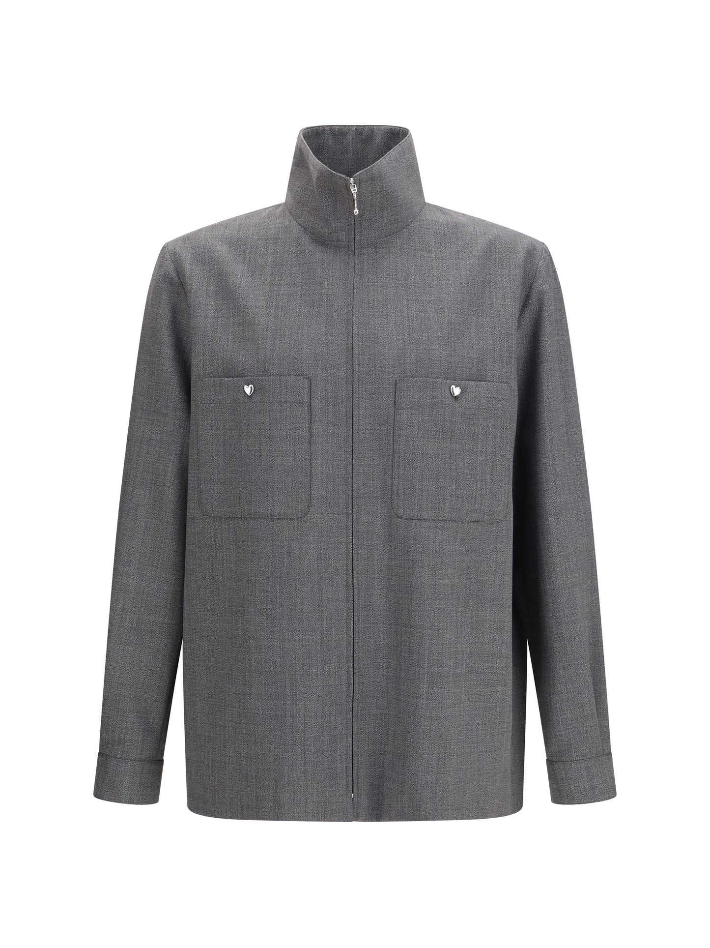Valentino Men Mouliné Wool Shirt Jacket VALENTINO