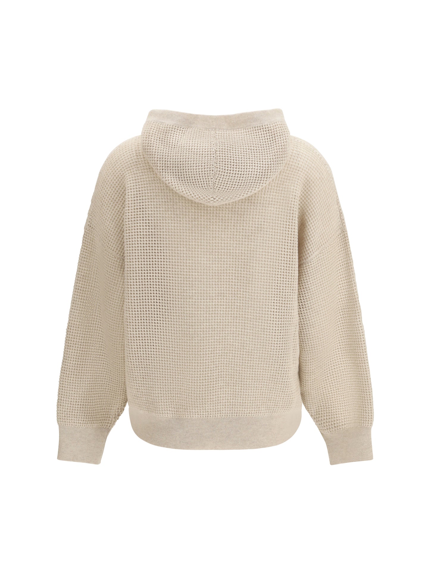 Brunello Cucinelli Women Sparkling Net Cotton Hooded Sweatshirt BRUNELLO CUCINELLI