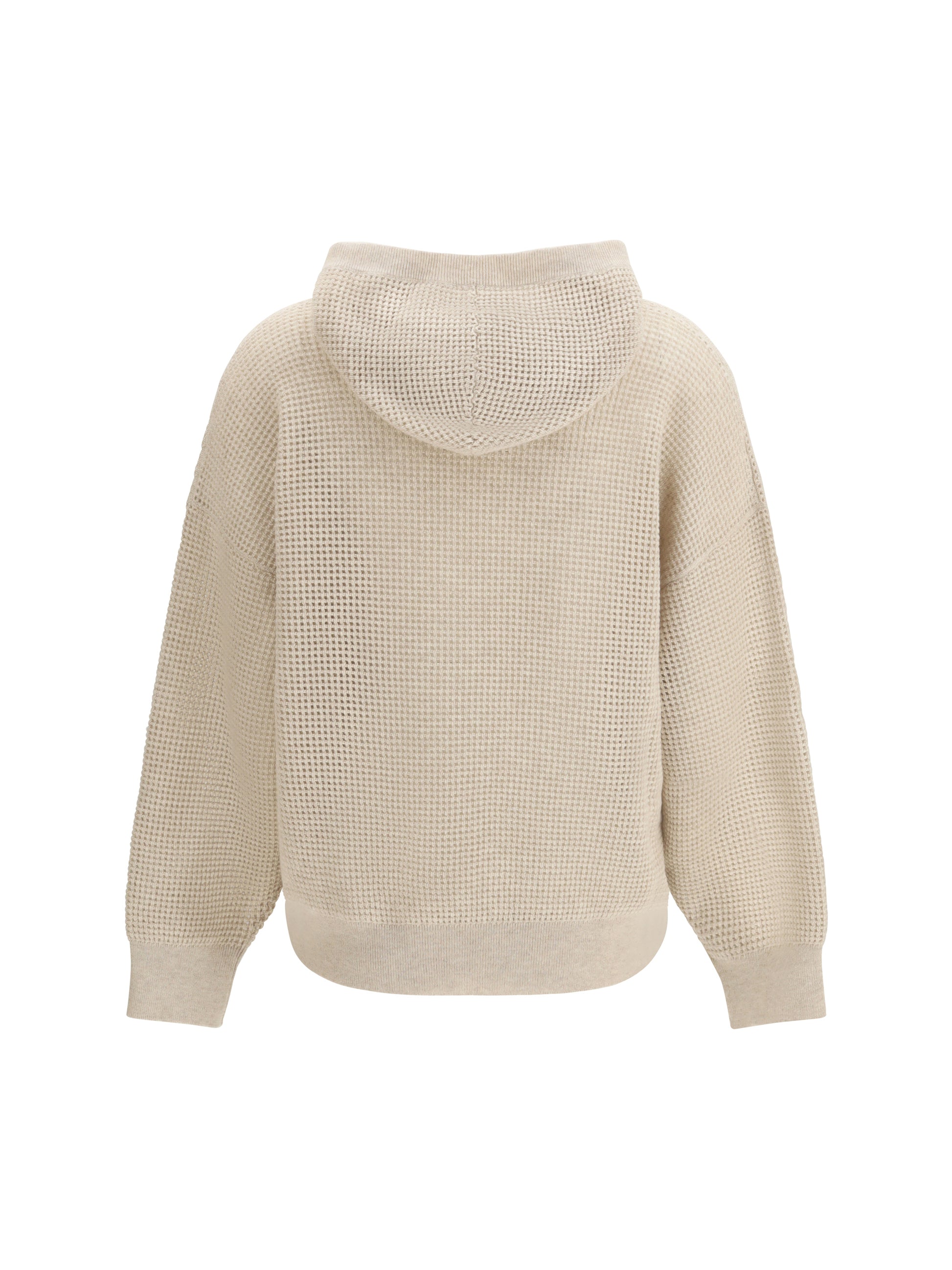 Brunello Cucinelli Women Sparkling Net Cotton Hooded Sweatshirt BRUNELLO CUCINELLI