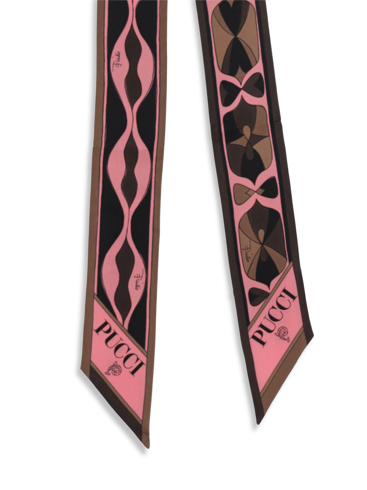 Pucci Women Silk Twill Bandeau Scarf With Mixed Prints PUCCI