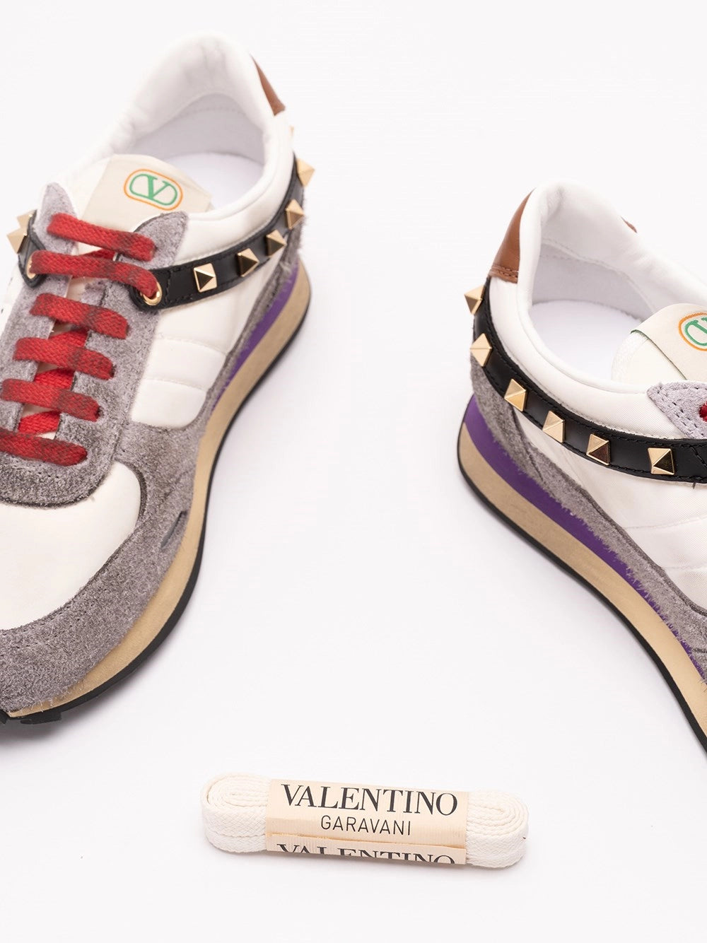 Valentino Garavani Women Stud Up Trainer With Butterfly Embroidery VALENTINO GARAVANI