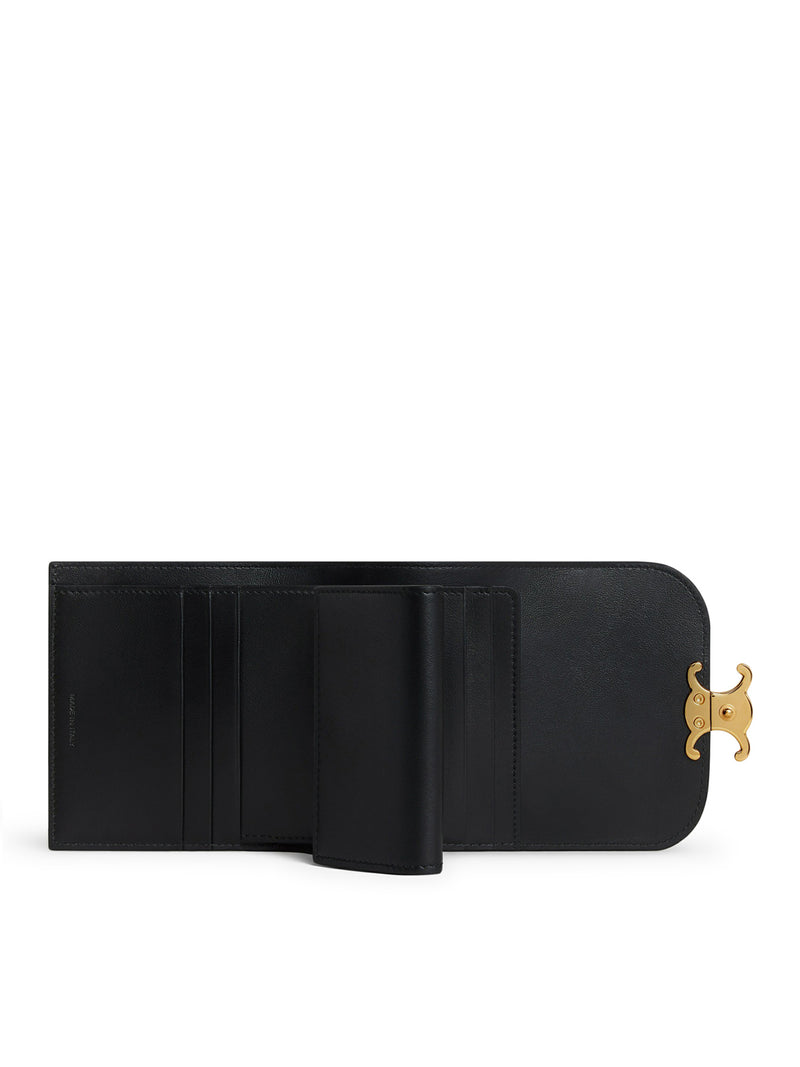 Celine Women Small Triomphe Wallet In Glossy Calfskin CELINE