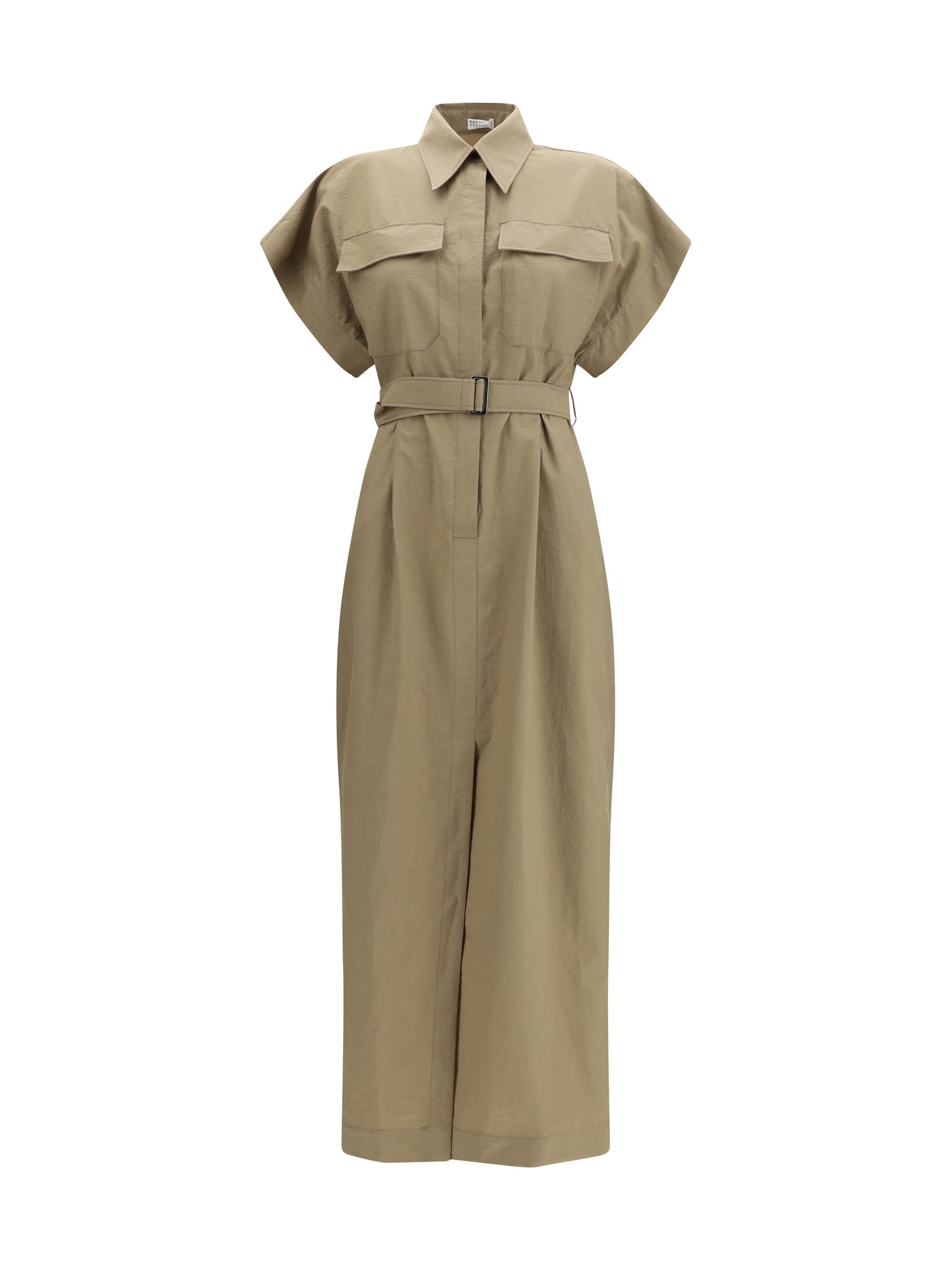 Brunello Cucinelli Women Pocket Belted Midi Dress BRUNELLO CUCINELLI