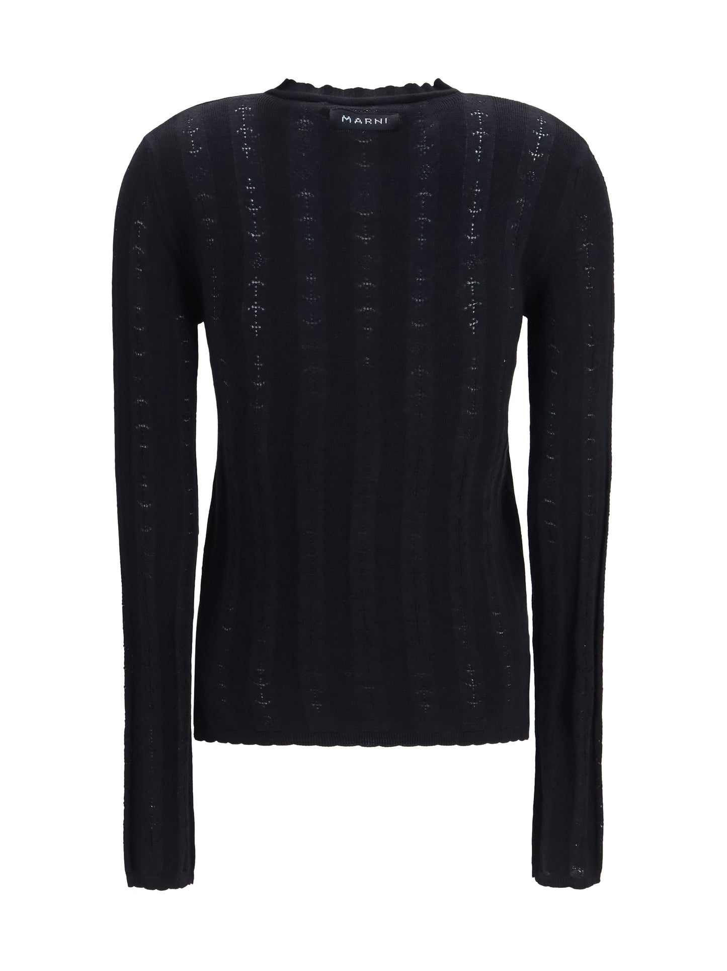 Marni Women Wool And Silk Cardigan With Bow MARNI