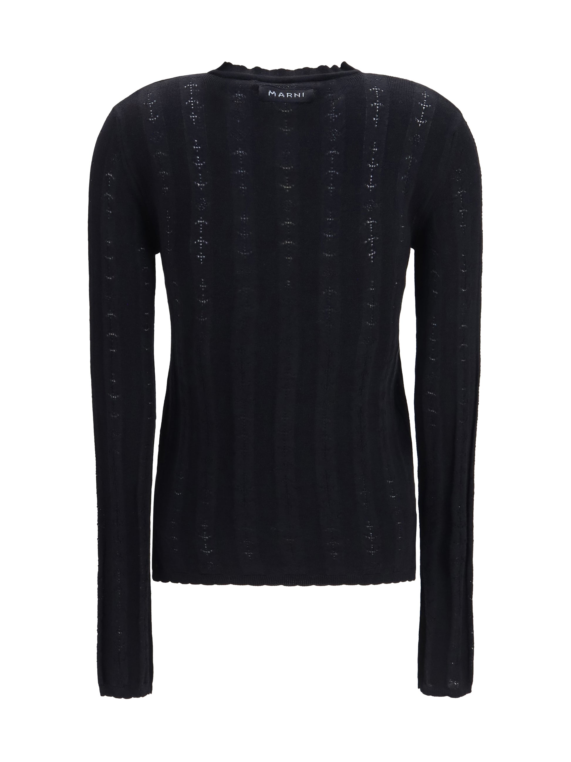 Marni Women Wool And Silk Cardigan With Bow MARNI