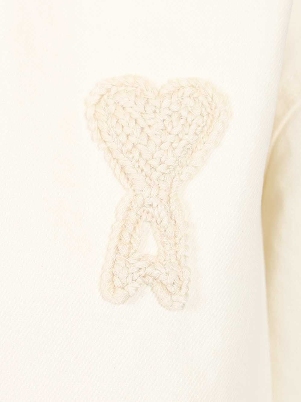 Ami Women Overshirt With Knitted Ami De Coeur AMI PARIS