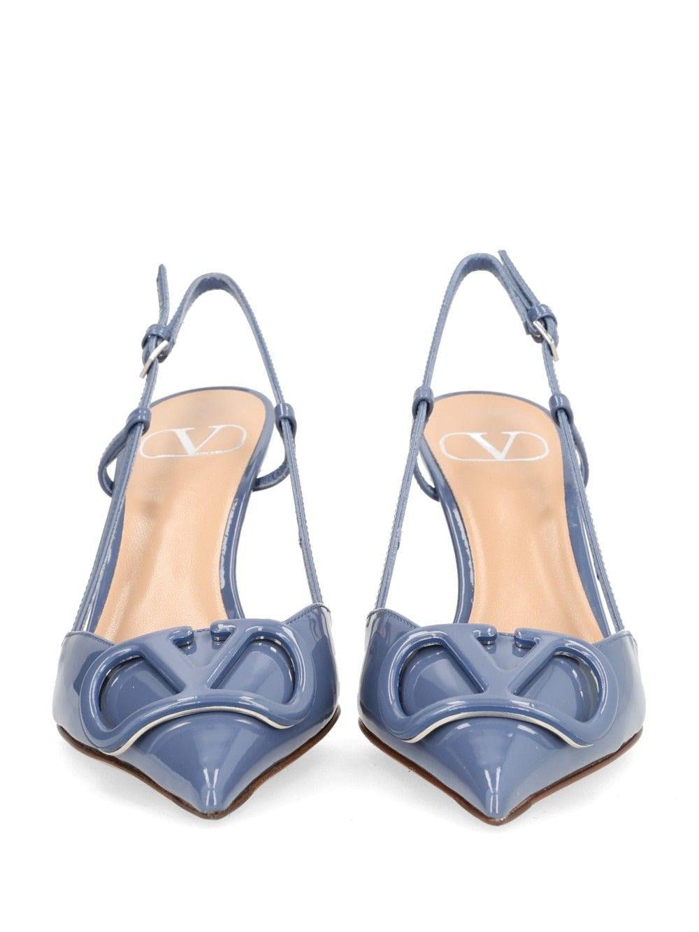Valentino Garavani Women Vlogo Signature Patent Leather Slingback Pumps VALENTINO GARAVANI