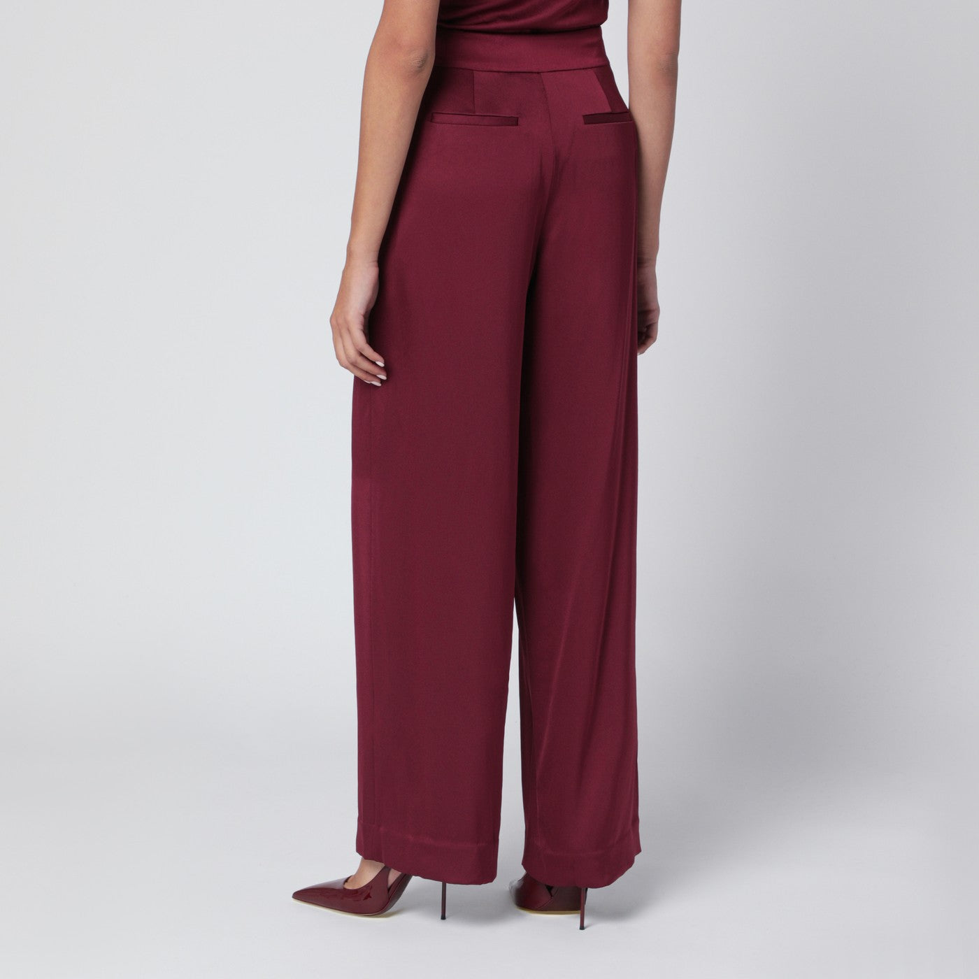 Simkhai Kyra Trousers In Blueberry Satin Women SIMKHAI