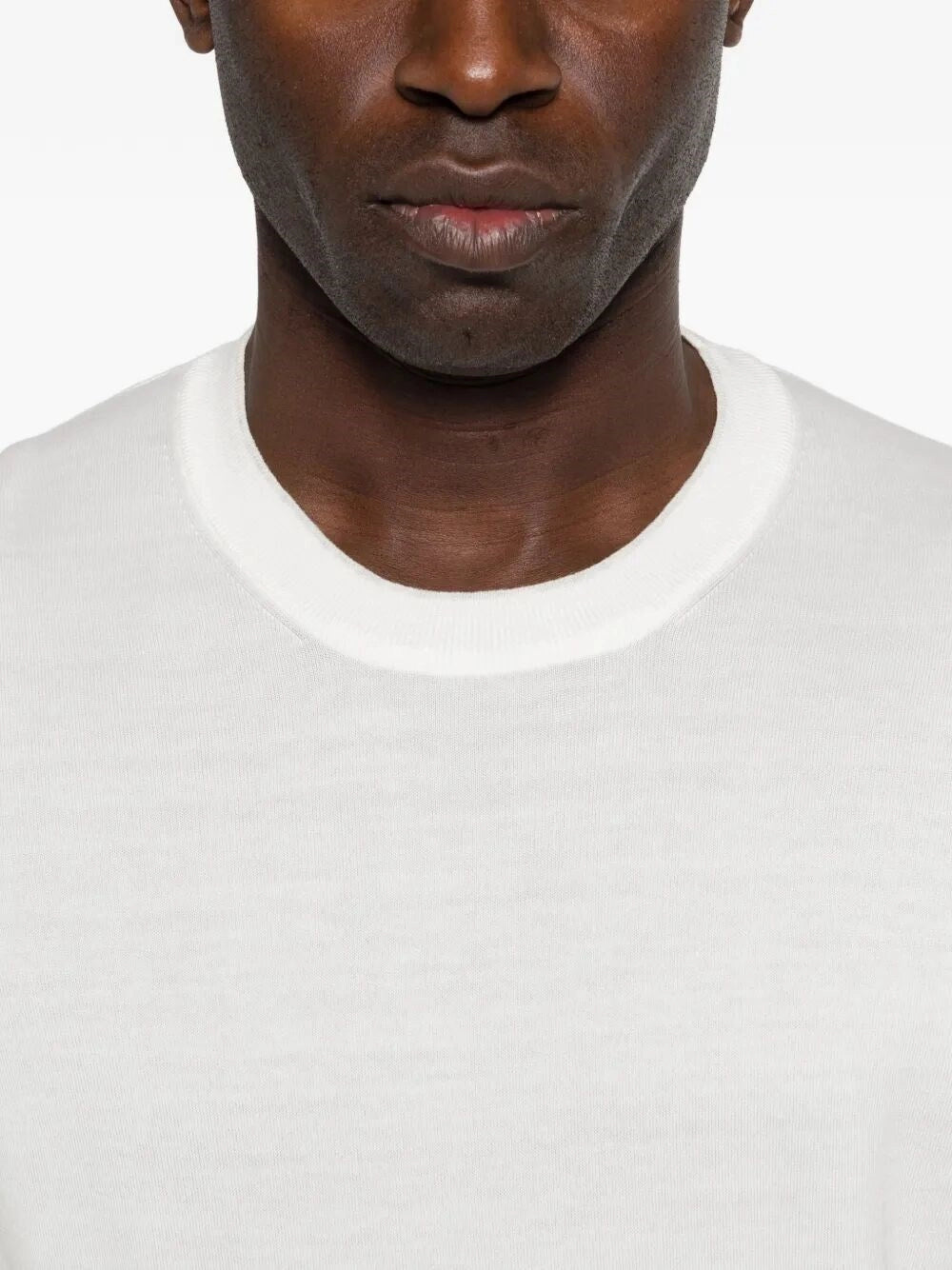 Brunello Cucinelli Men Cotton Lightweight Knit T-Shirt With Contrast Details BRUNELLO CUCINELLI