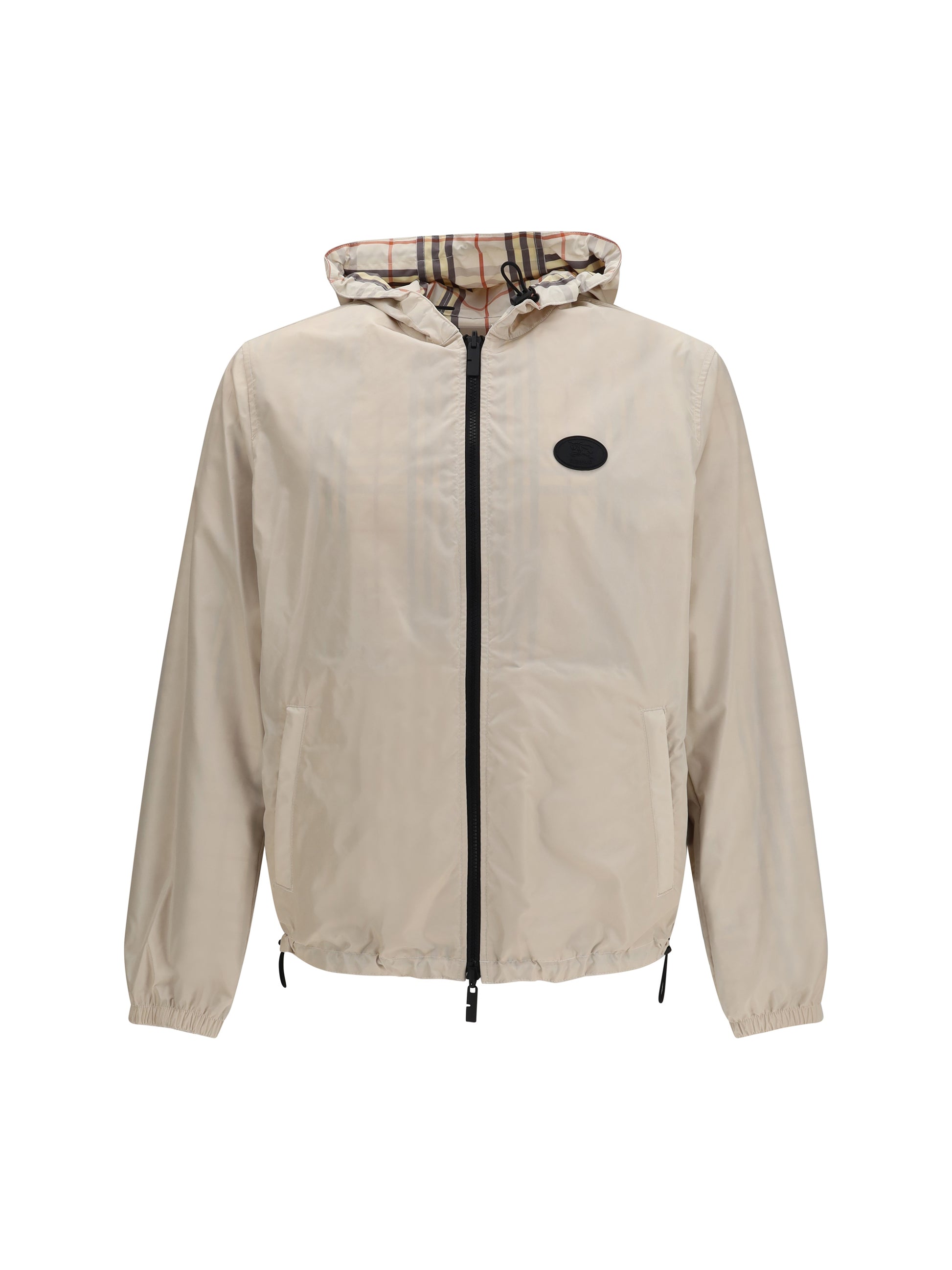 Burberry Men Reversible Check Hooded Jacket BURBERRY