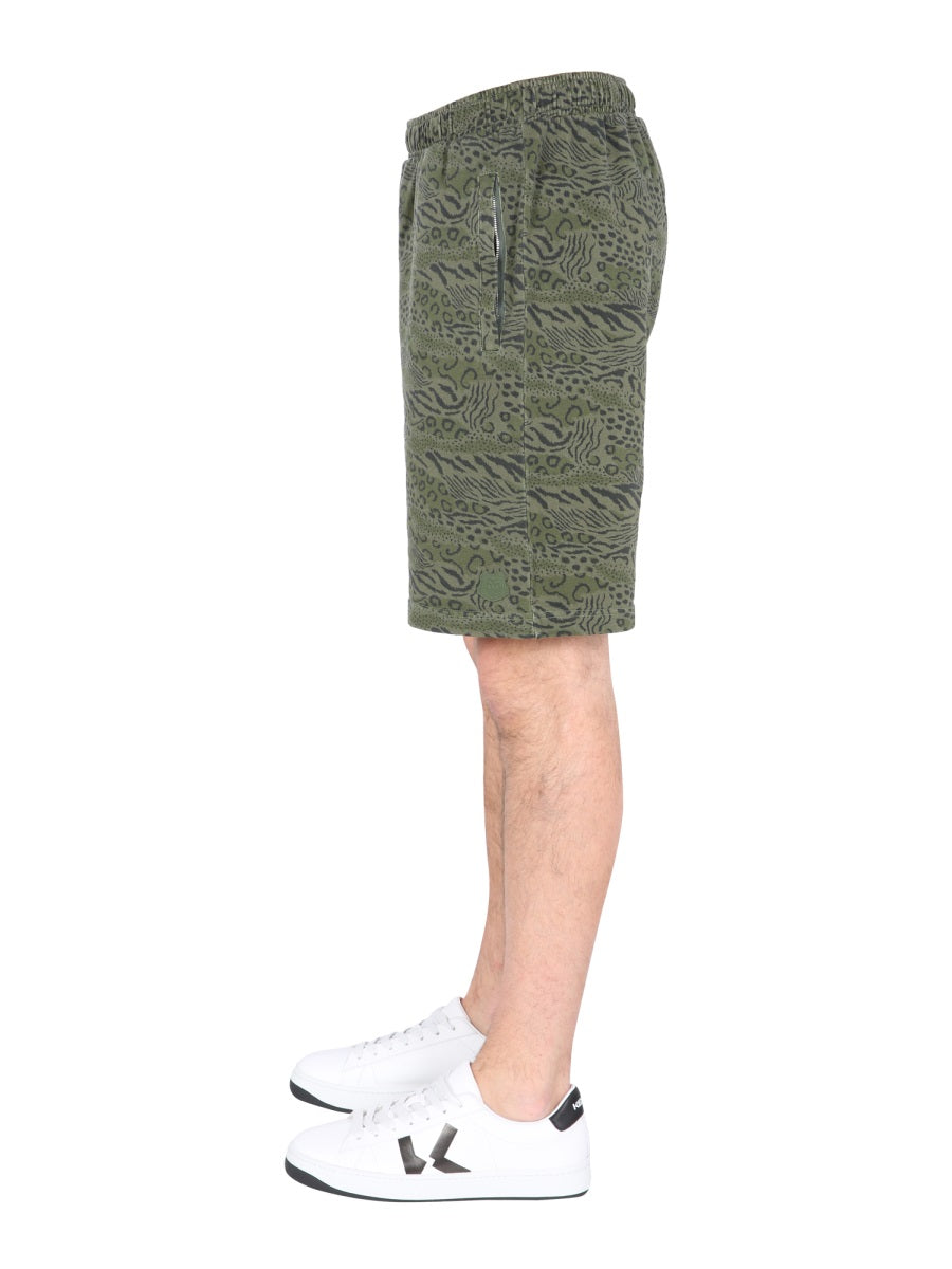 Kenzo Men Bermuda With Animal Print KENZO