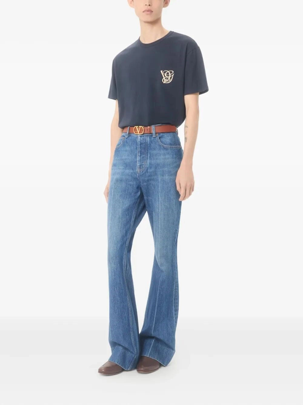 Valentino Garavani Men Embroidered `Vg` T-Shirt VALENTINO GARAVANI