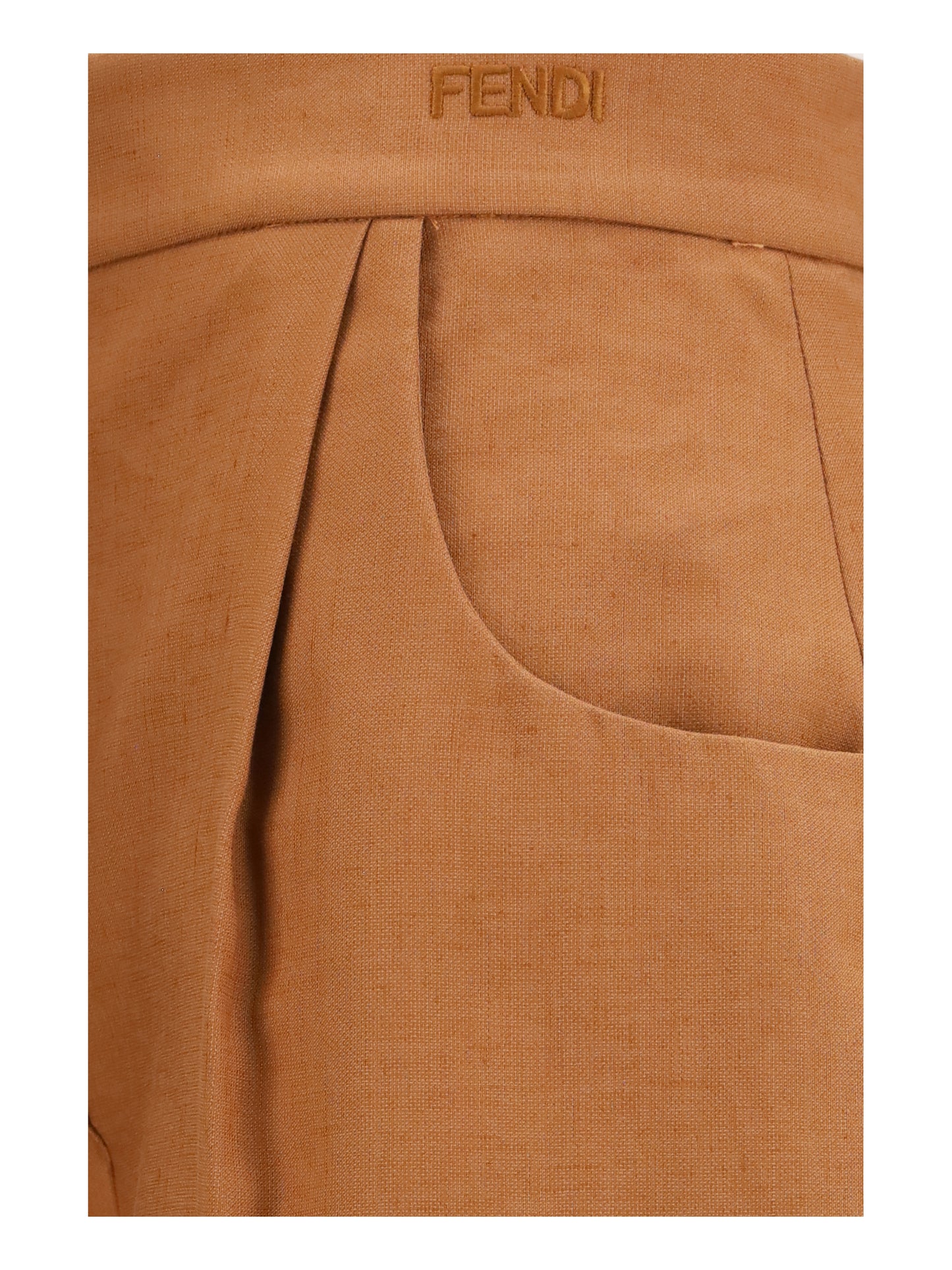 Fendi Women Cotton And Linen Balloon Pants FENDI