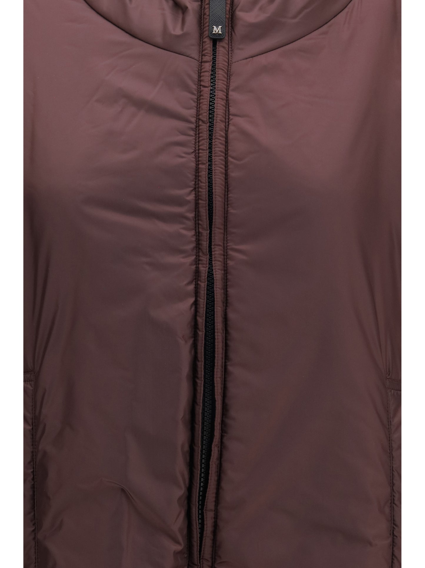 Max Mara The Cube Women Hooded Padded Vest In Water Repellent Canvas MAX MARA THE CUBE