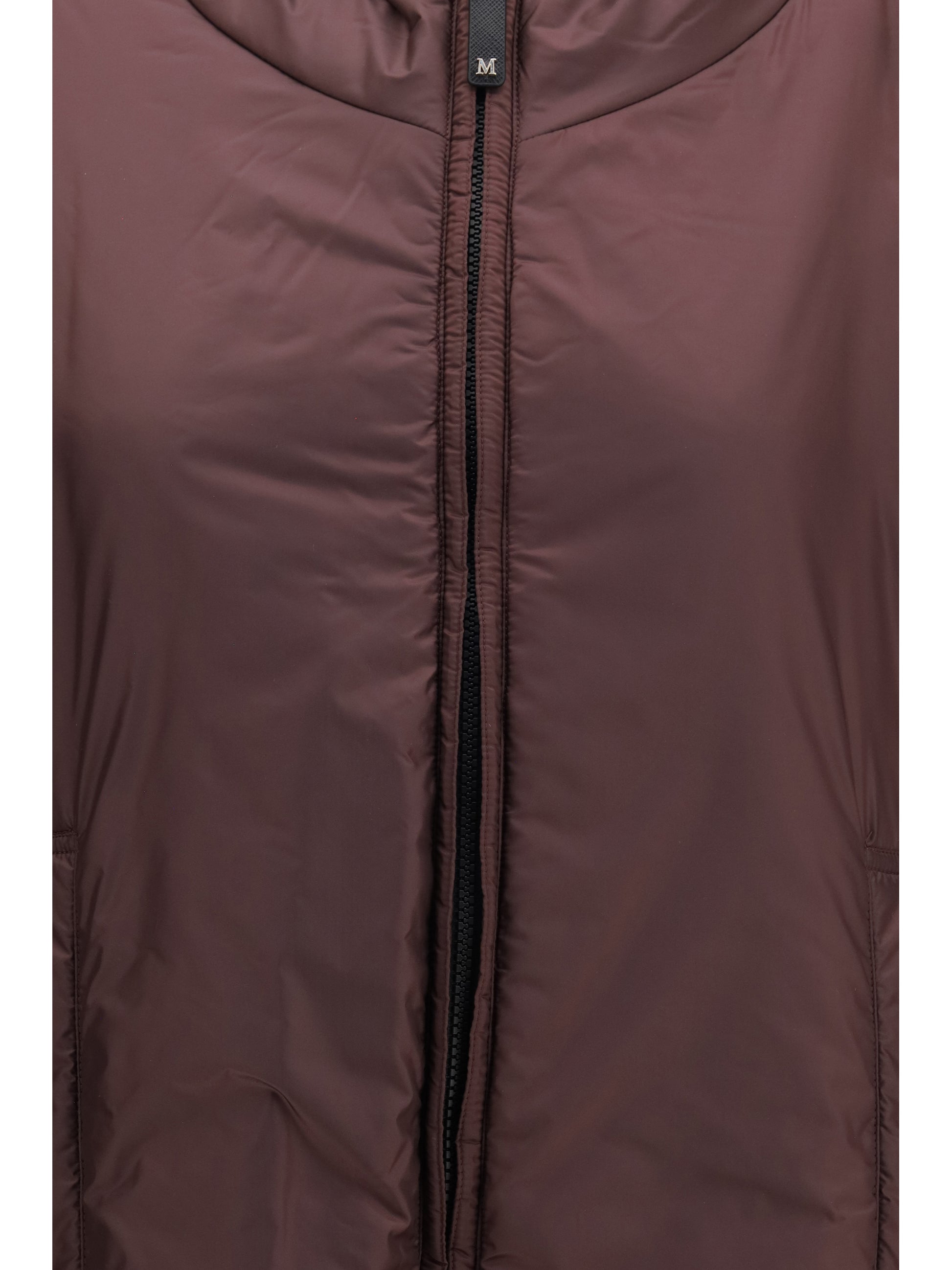 Max Mara The Cube Women Hooded Padded Vest In Water Repellent Canvas MAX MARA THE CUBE