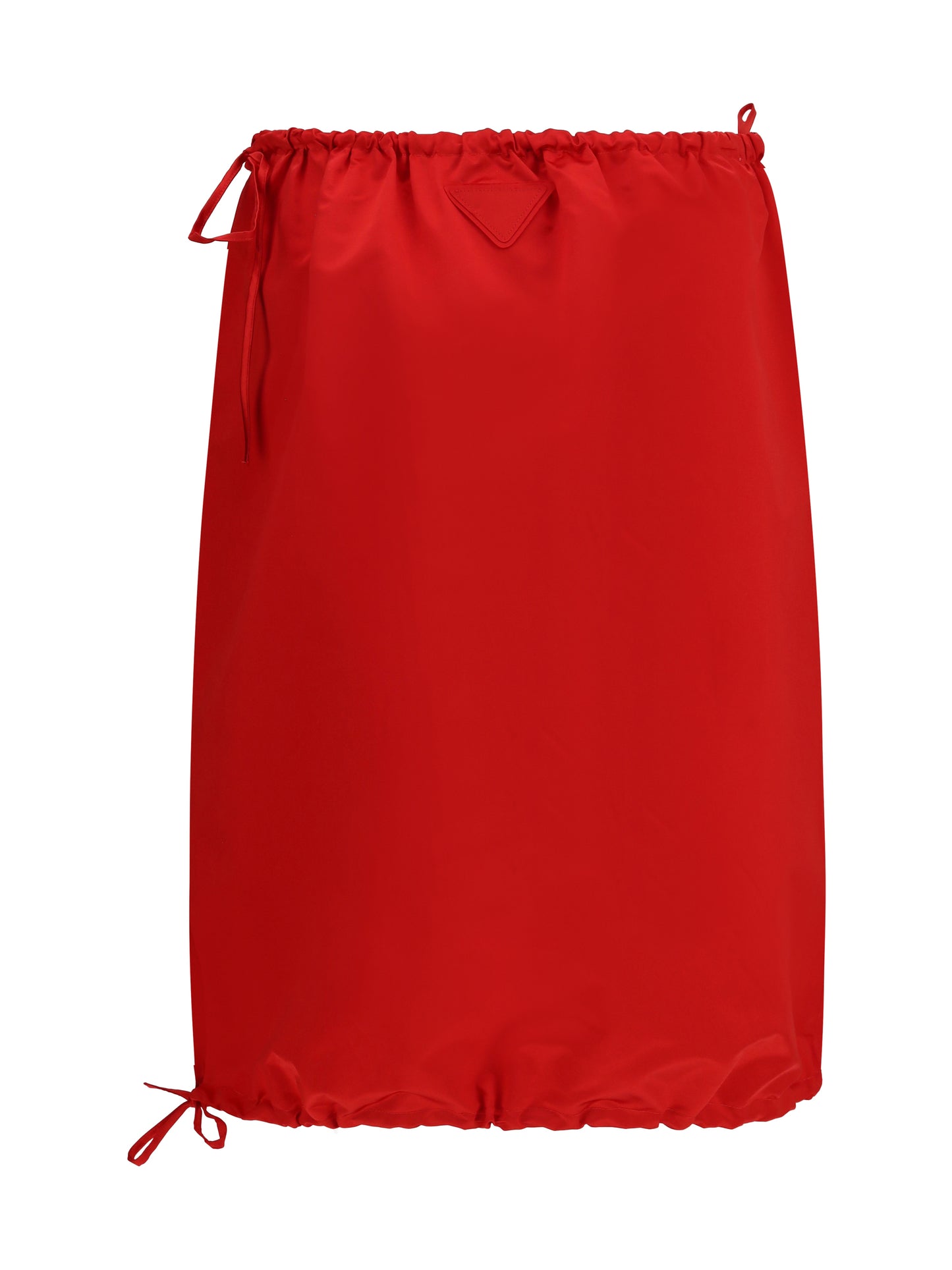 Prada Women Satin Midi Skirt With Drawstring PRADA