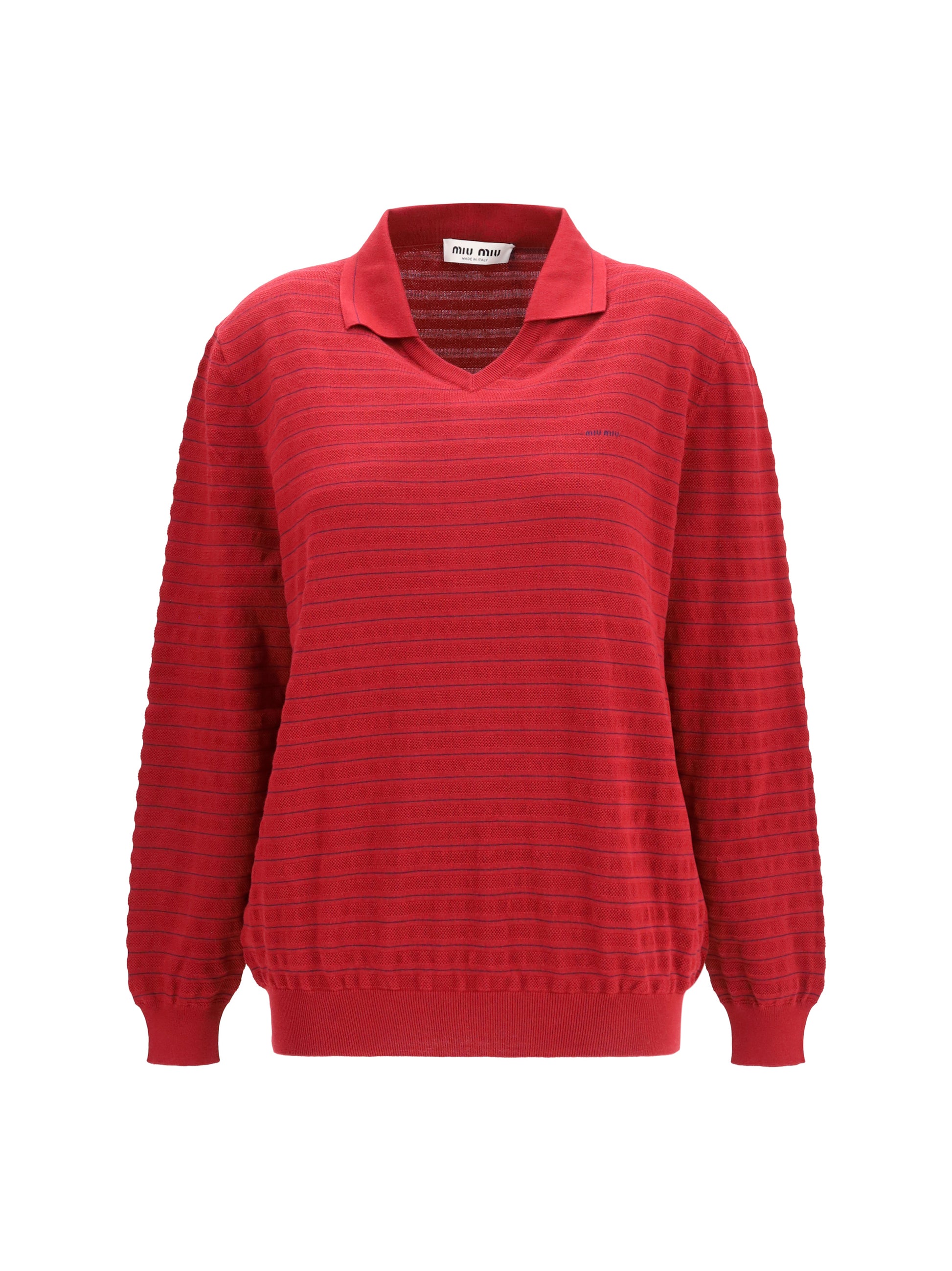 Miu Miu Women Cotton V-Neck Sweater MIU MIU