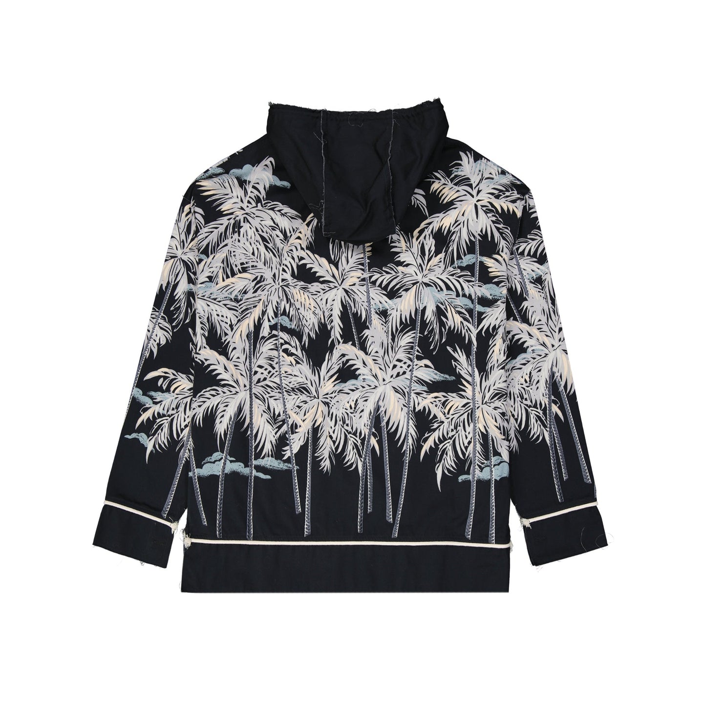 Palm Angels Hooded Printed Shirt Men PALM ANGELS