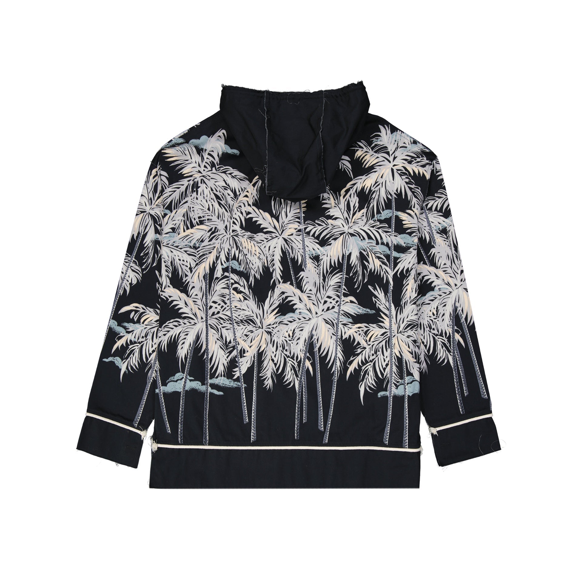 Palm Angels Hooded Printed Shirt Men PALM ANGELS