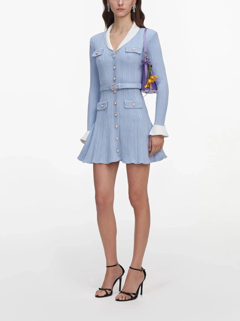 Self-Portrait Women Knit Mini Dress
