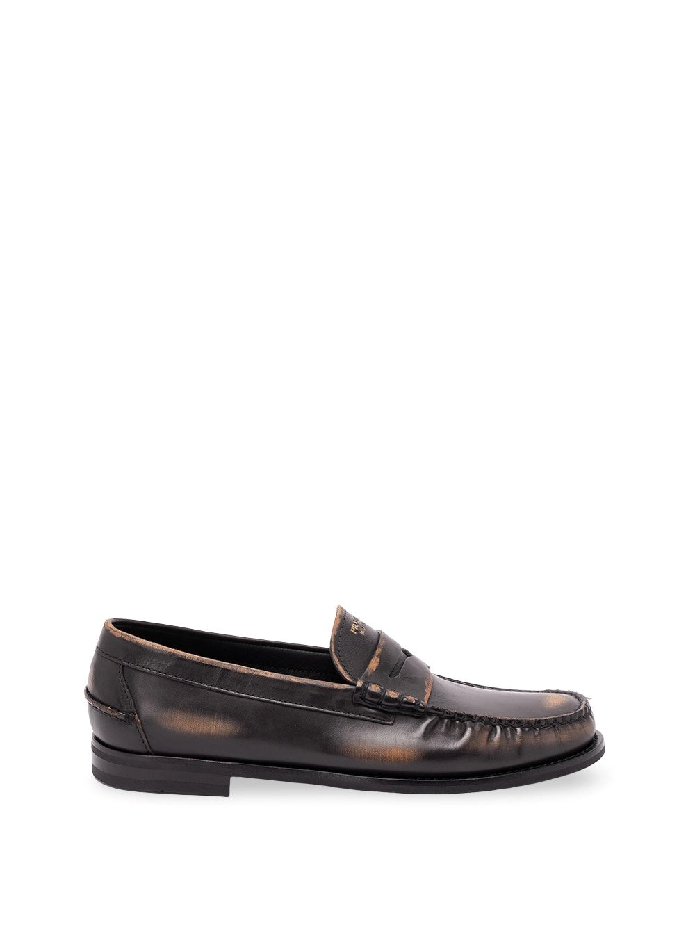 Prada Men Antiqued Leather Loafers PRADA