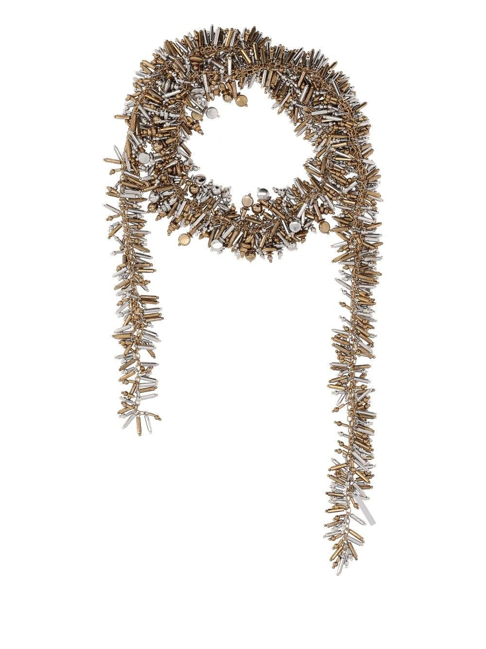 Dries Van Noten Women Decorated Brass Scarf Necklace DRIES VAN NOTEN