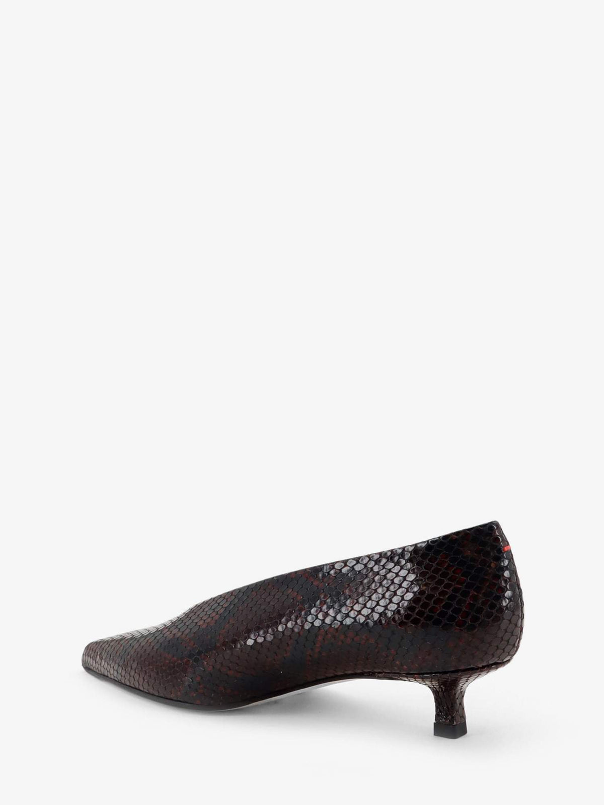 Aeyde Women Clara Leather Decollete With Python Motif AEYDE