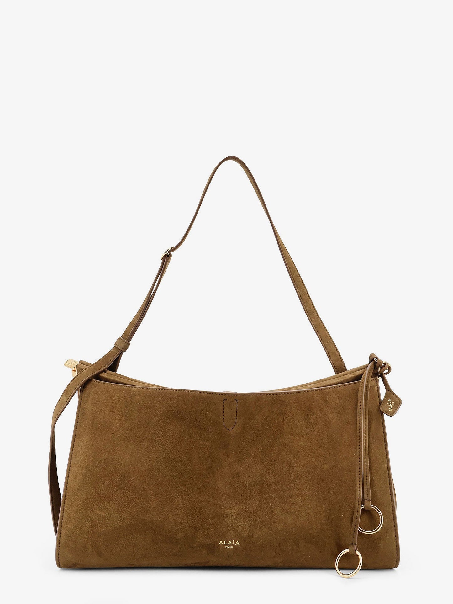 Alaia Women Le Click Pocket 35 Nabuck Shoulder Bag ALAIA