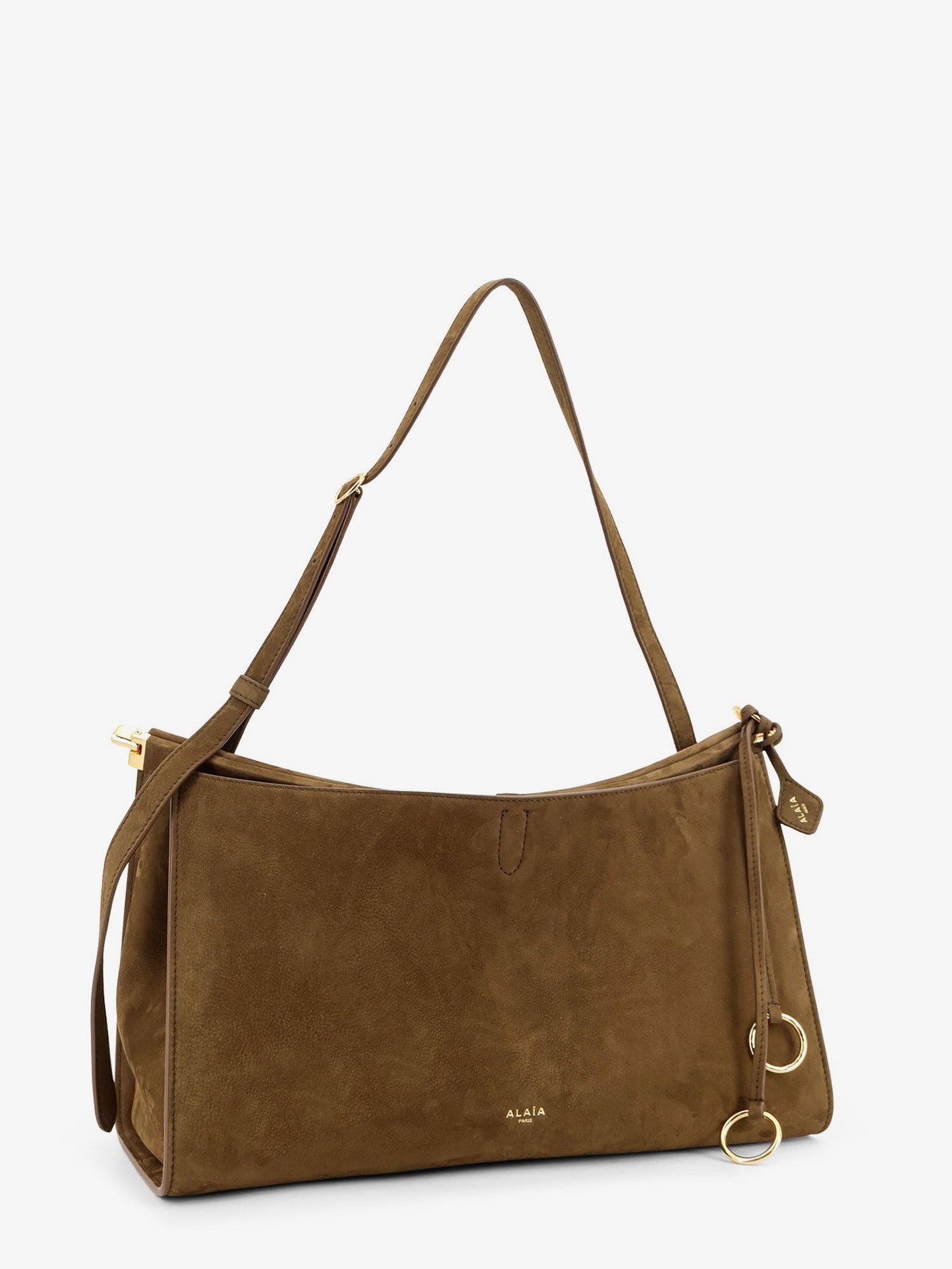 Alaia Women Le Click Pocket 35 Nabuck Shoulder Bag ALAIA