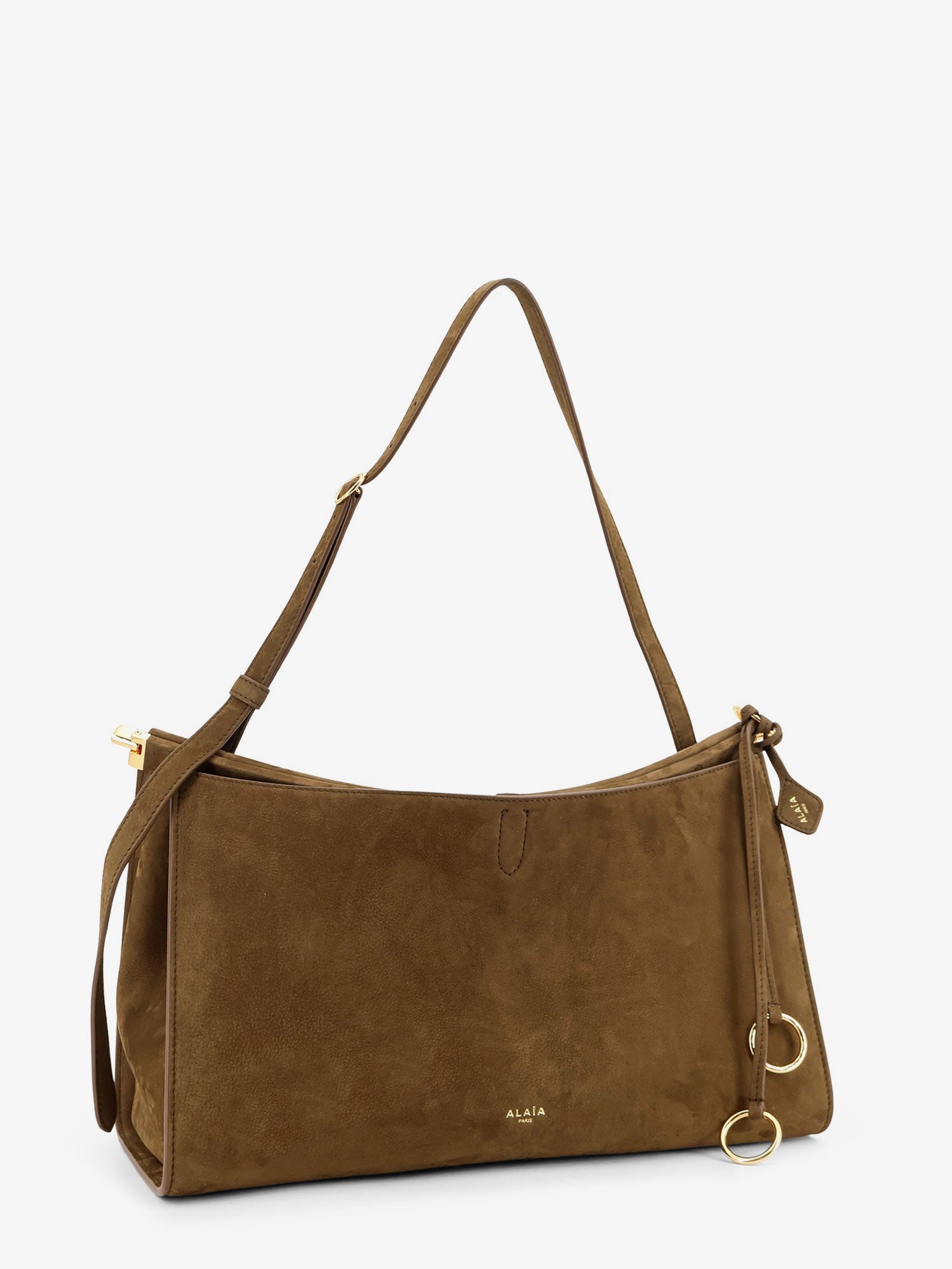 Alaia Women Le Click Pocket 35 Nabuck Shoulder Bag ALAIA