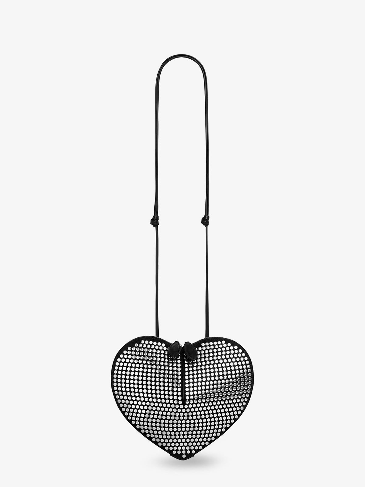 Alaia Women Le Coeur Suede Shoulder Bag With All-Over Studs ALAIA