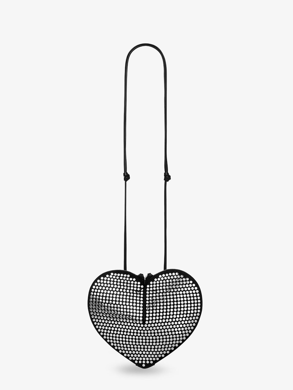 Alaia Women Le Coeur Suede Shoulder Bag With All-Over Studs ALAIA