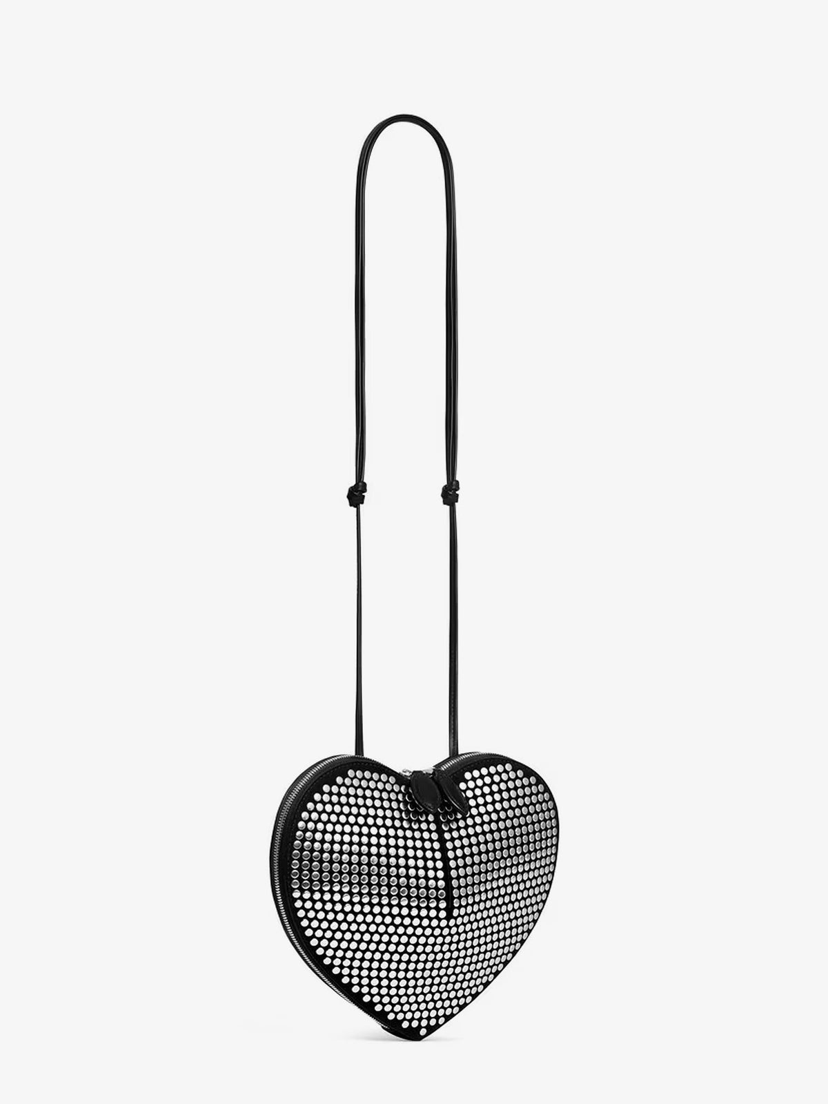 Alaia Women Le Coeur Suede Shoulder Bag With All-Over Studs ALAIA