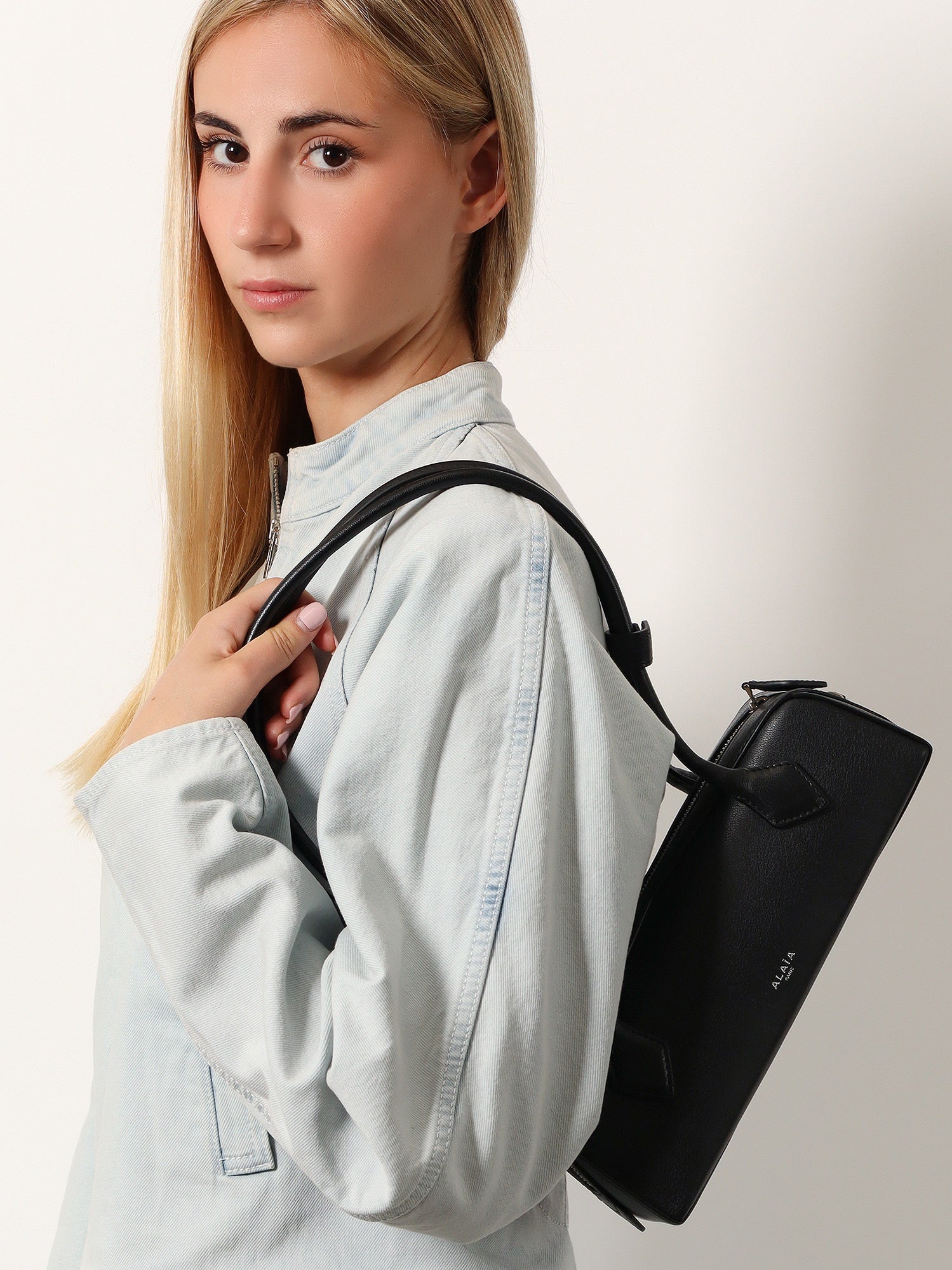 Alaia Women Teckel Small Leather Shoulder Bag ALAIA