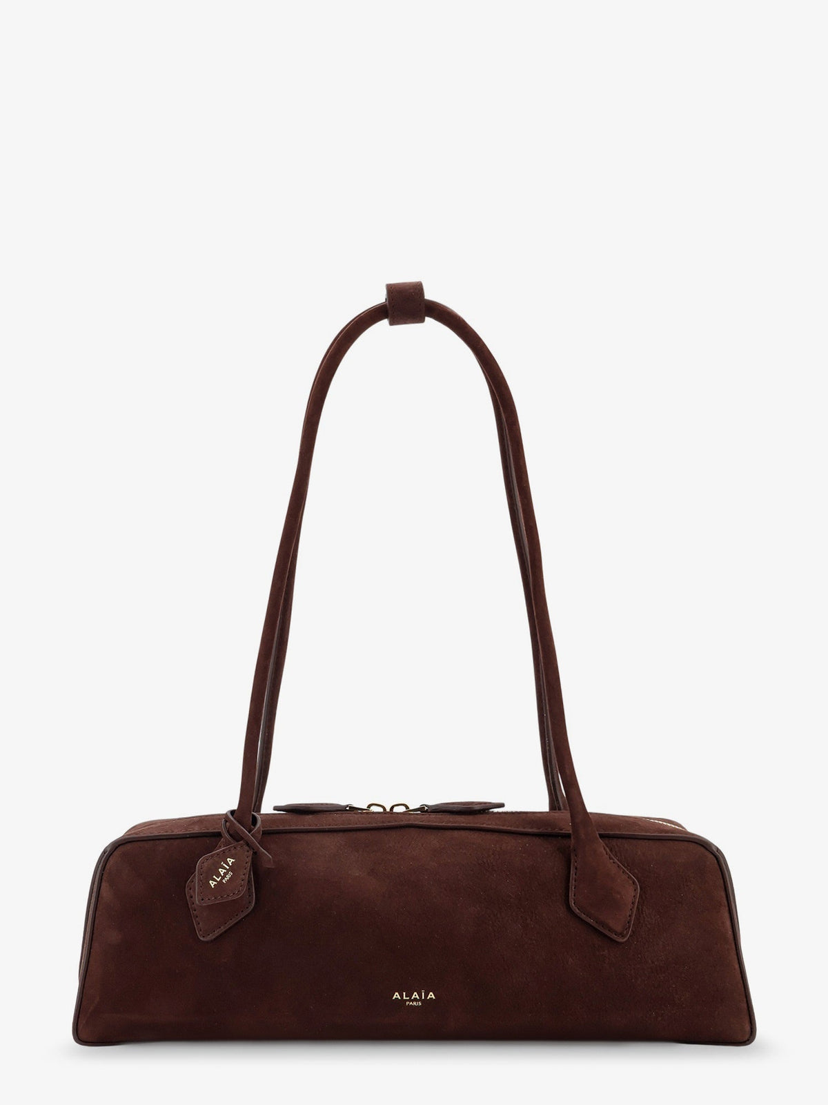 Alaia Women Teckel Medium Suede Shoulder Bag ALAIA