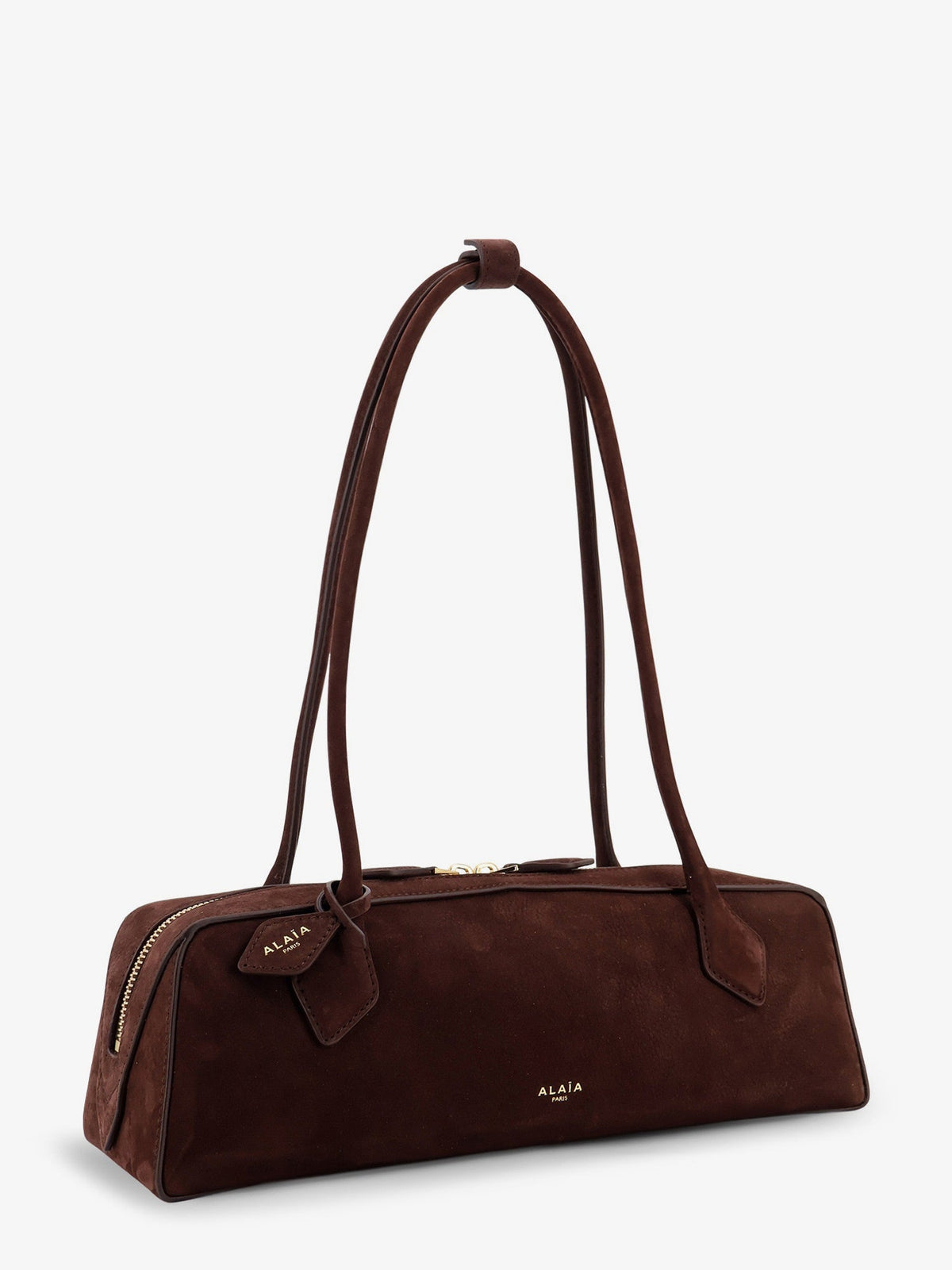 Alaia Women Teckel Medium Suede Shoulder Bag ALAIA