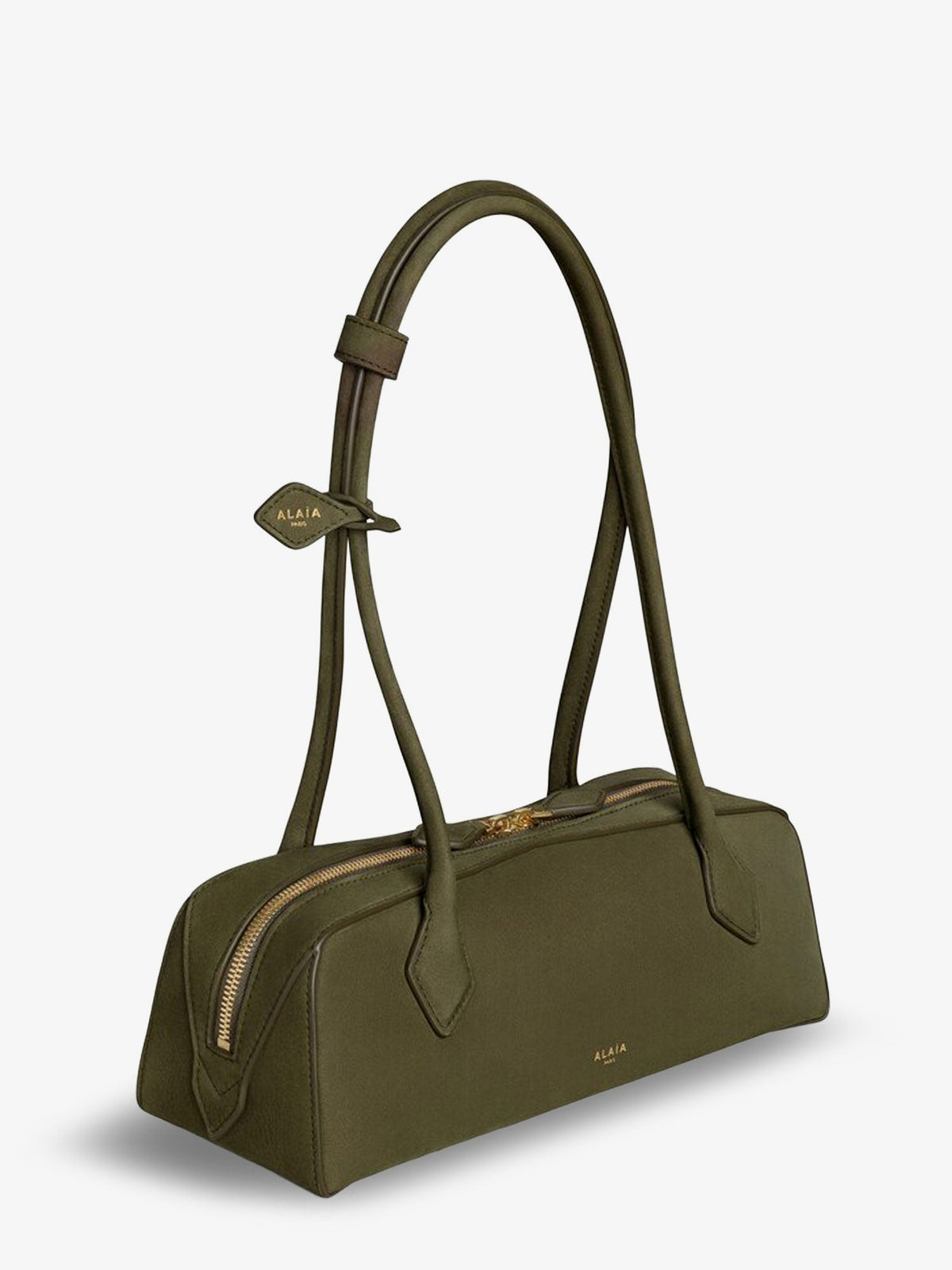 Alaia Women Teckel Medium Suede Shoulder Bag ALAIA