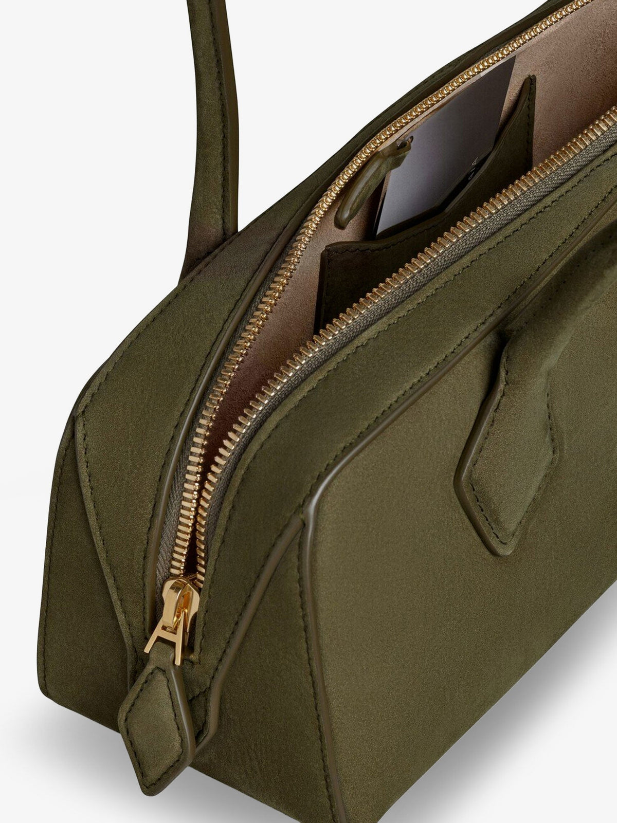 Alaia Women Teckel Medium Suede Shoulder Bag ALAIA