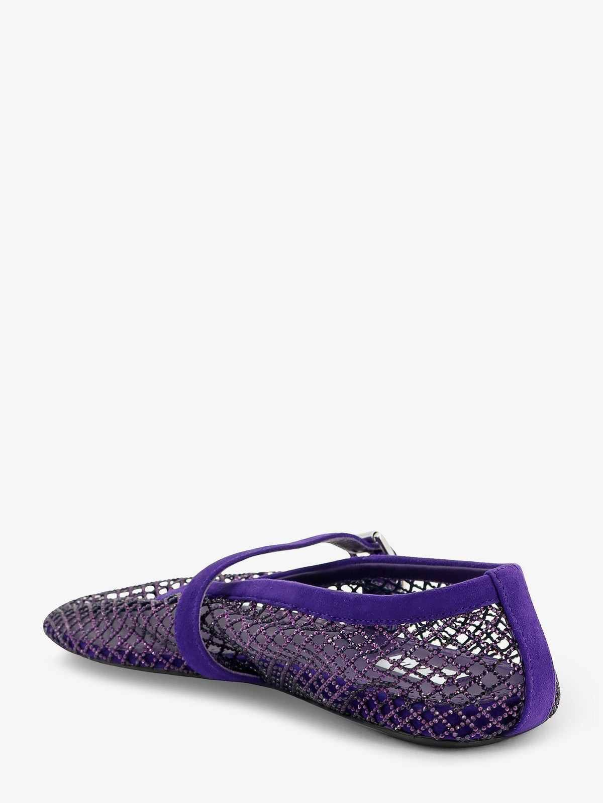 Alaia Women Ballerine Flat Mesh Ballerinas With Rhinestone Detail ALAIA