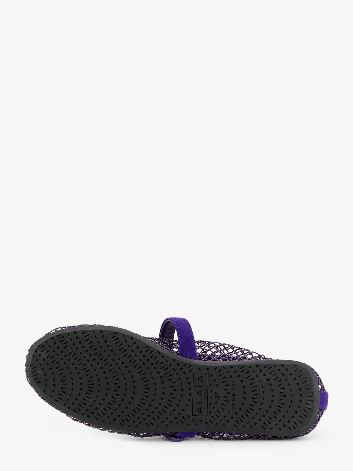 Alaia Women Ballerine Flat Mesh Ballerinas With Rhinestone Detail ALAIA