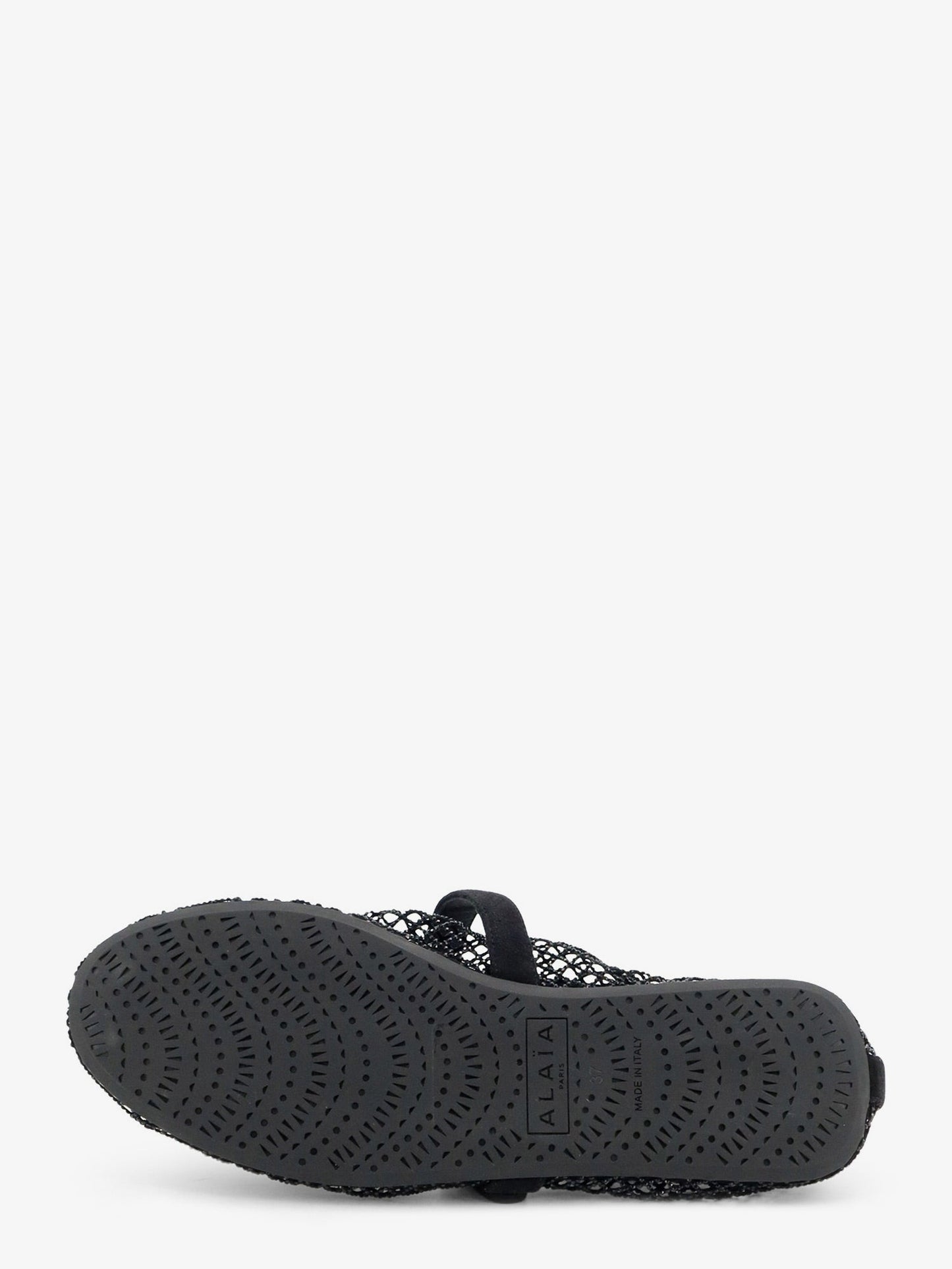 Alaia Women Flat Mesh Ballet Flats With Rhinestone Detail