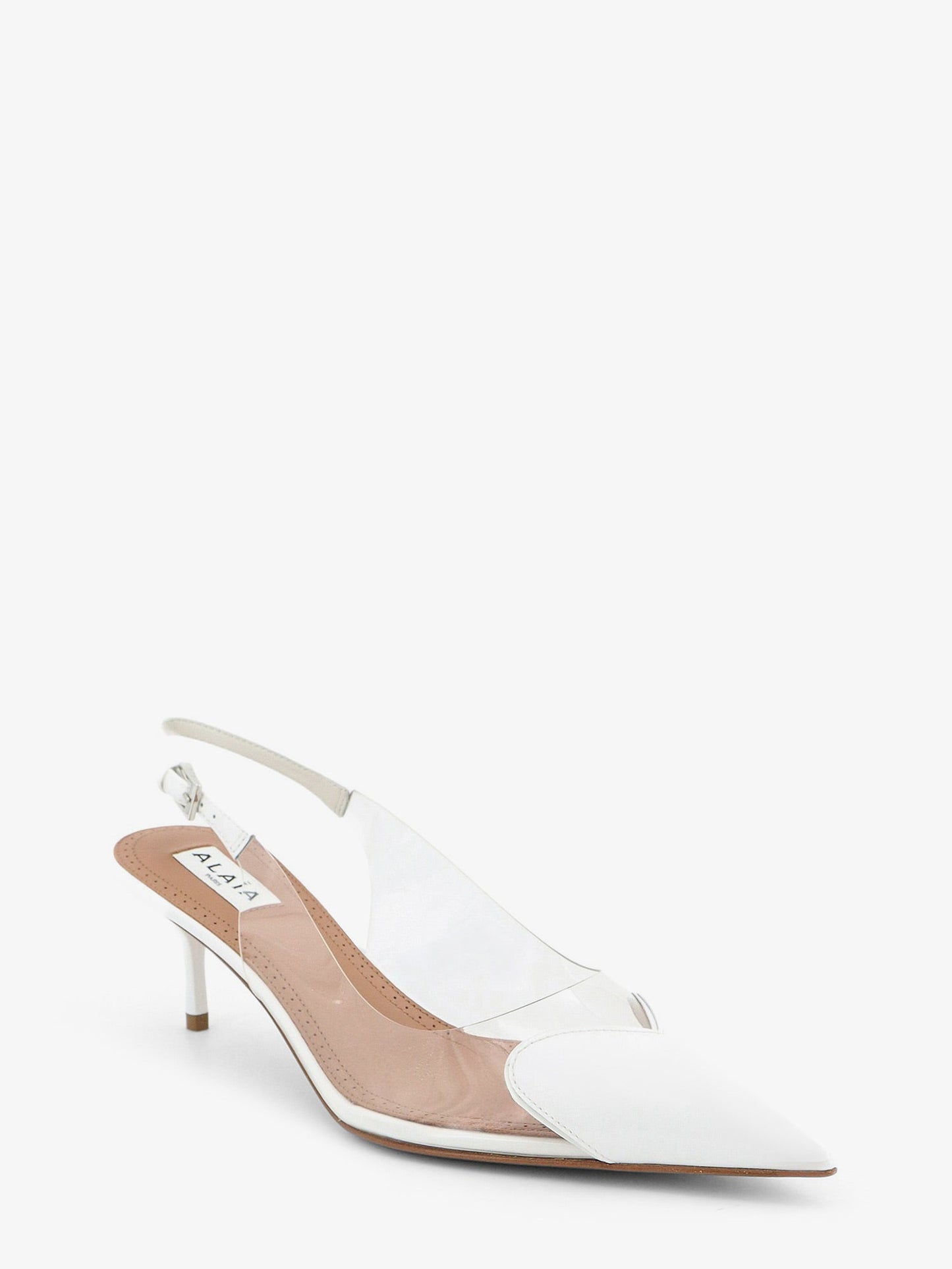 Alaia Women Le Coeur Slingback Pvc And Leather Pumps ALAIA