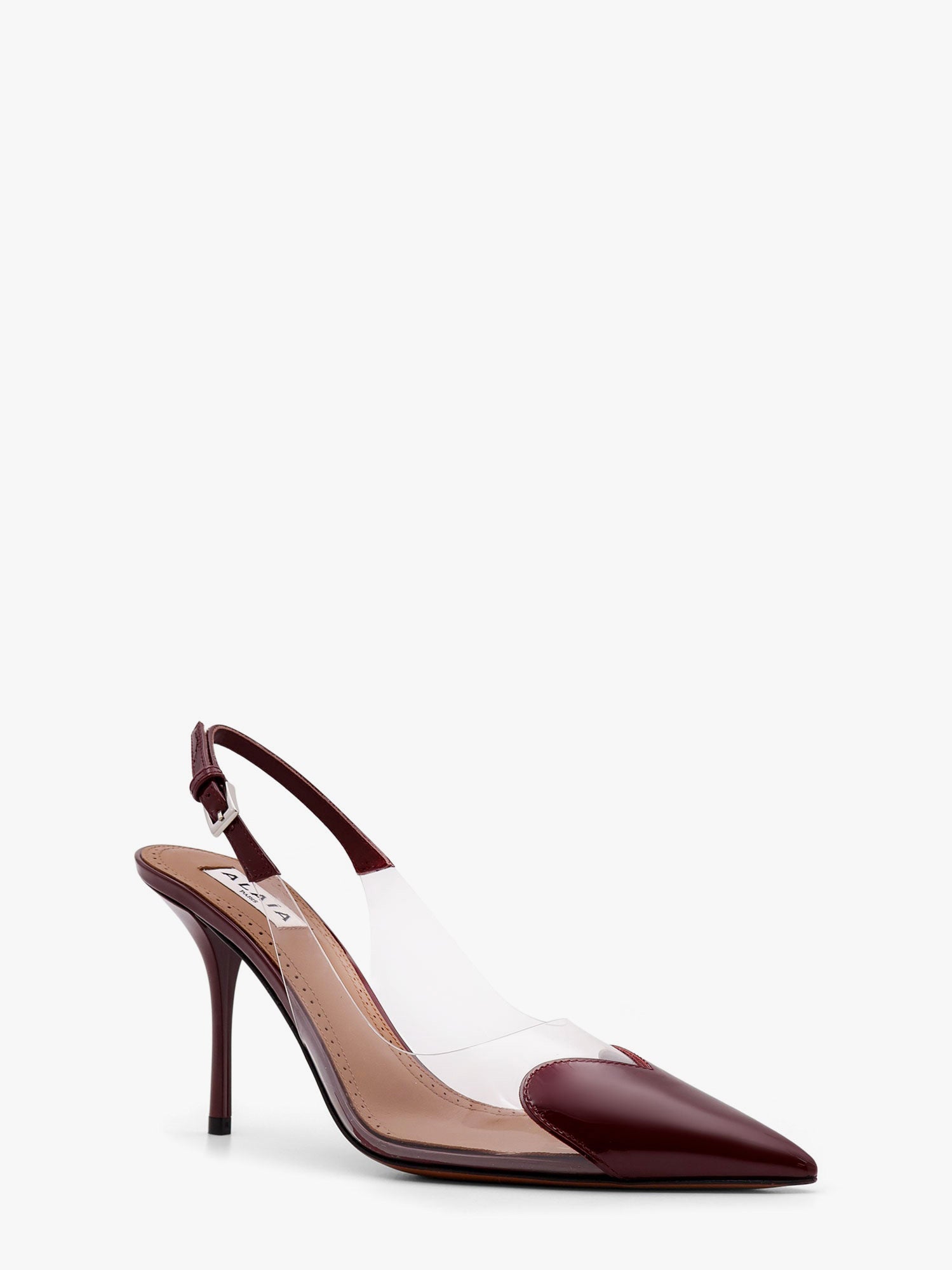 Alaia Women Slingbacks 90 Leather And Pvc Pumps ALAIA
